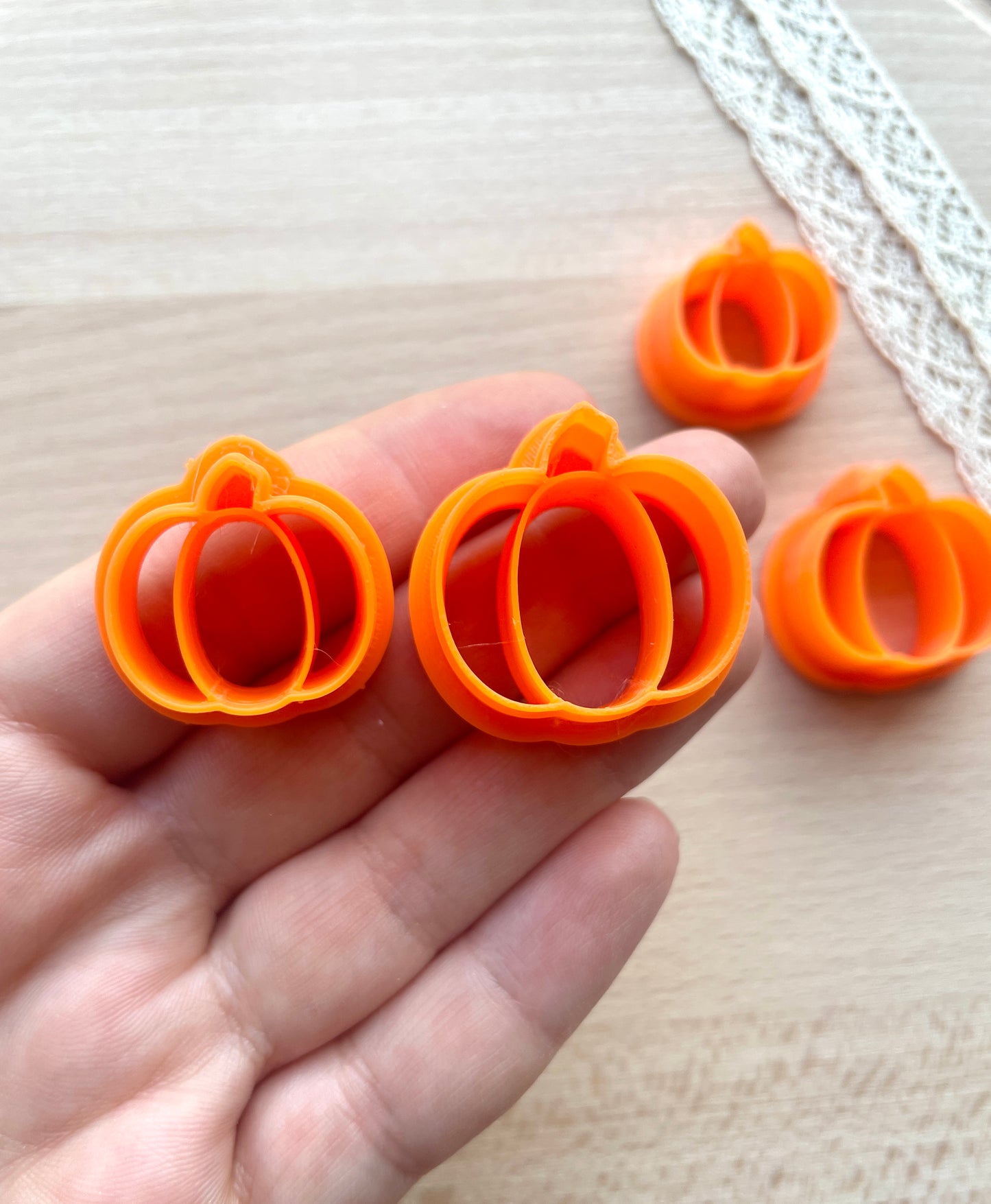 Pumpkin earring clay cutter, Polymer clay cutter