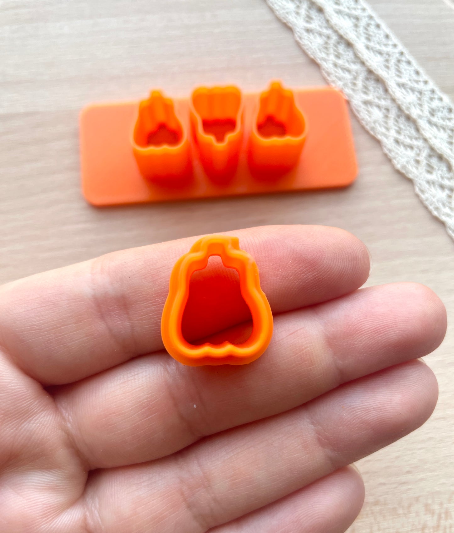 Pumpkin earring cutter, Polymer clay multi-cutter
