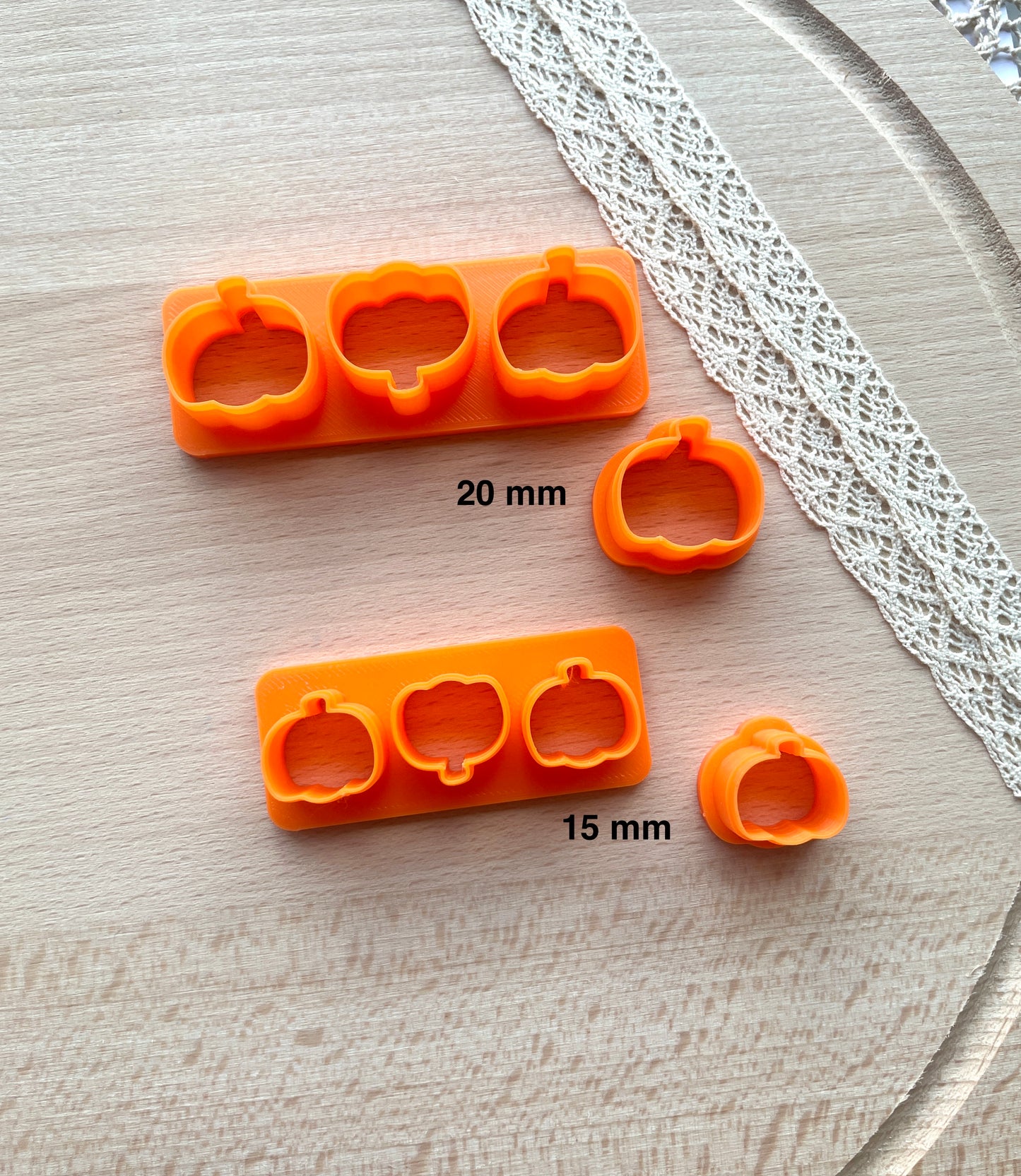 Pumpkin earring clay cutter, Polymer clay multi-cutter