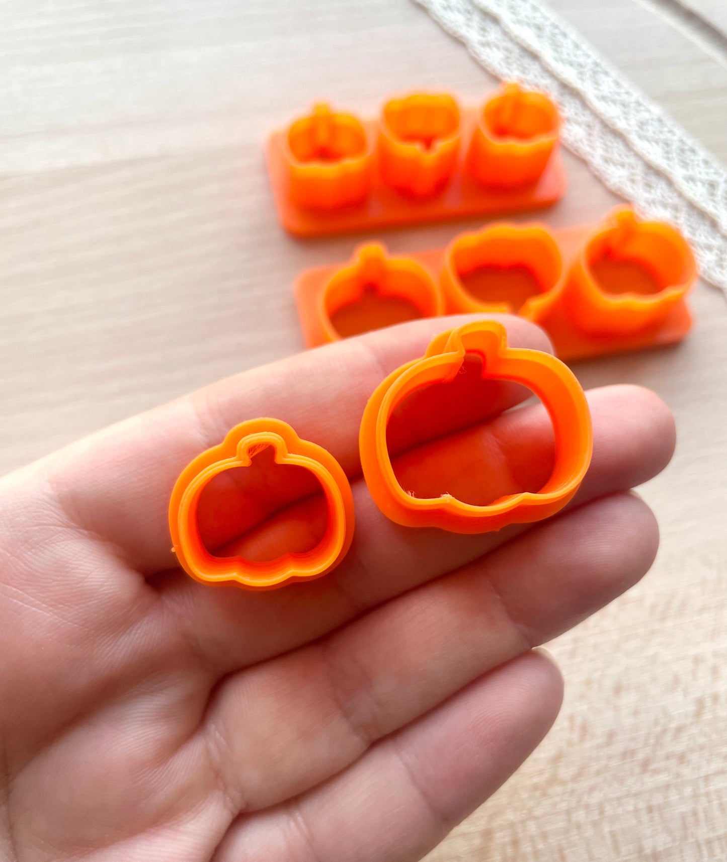 Pumpkin earring clay cutter, Polymer clay multi-cutter