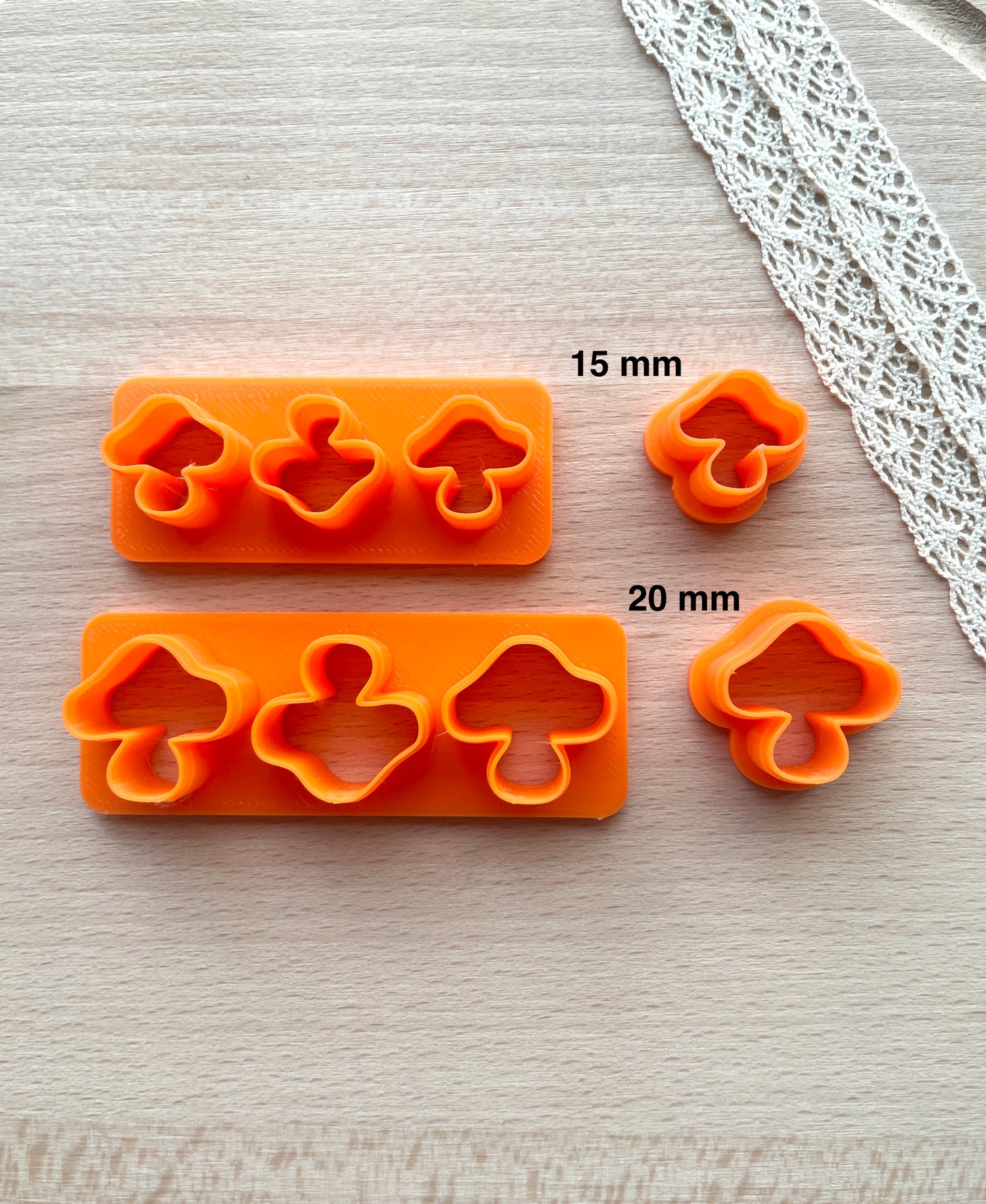Mushroom earring clay cutter, Polymer clay multi-cutter