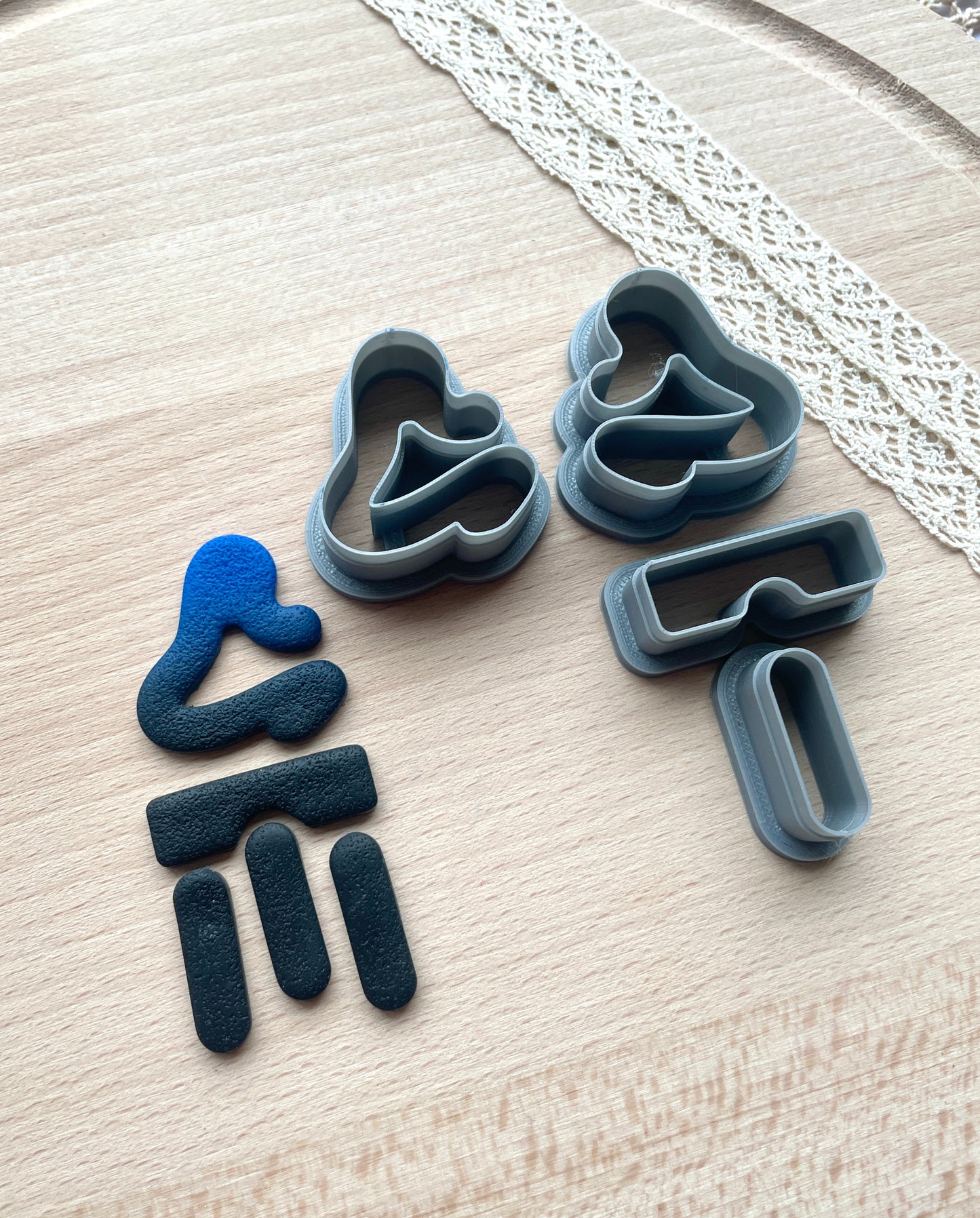 Dangle earring clay cutter, Polymer clay cutter