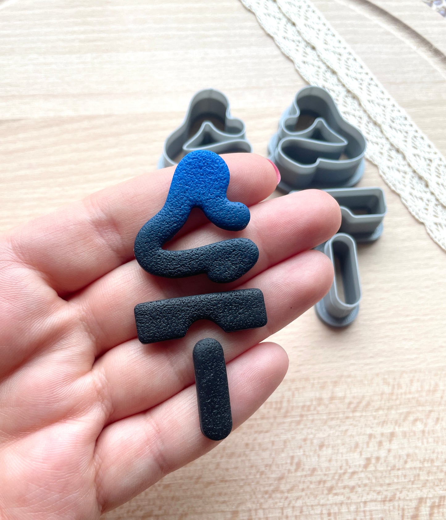 Dangle earring clay cutter, Polymer clay cutter