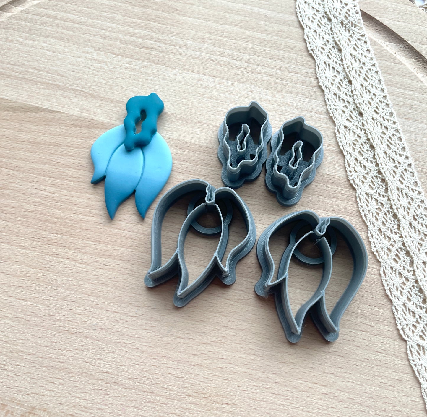 Big stud clay cutter, Polymer clay cutter, Mirrored clay cutter