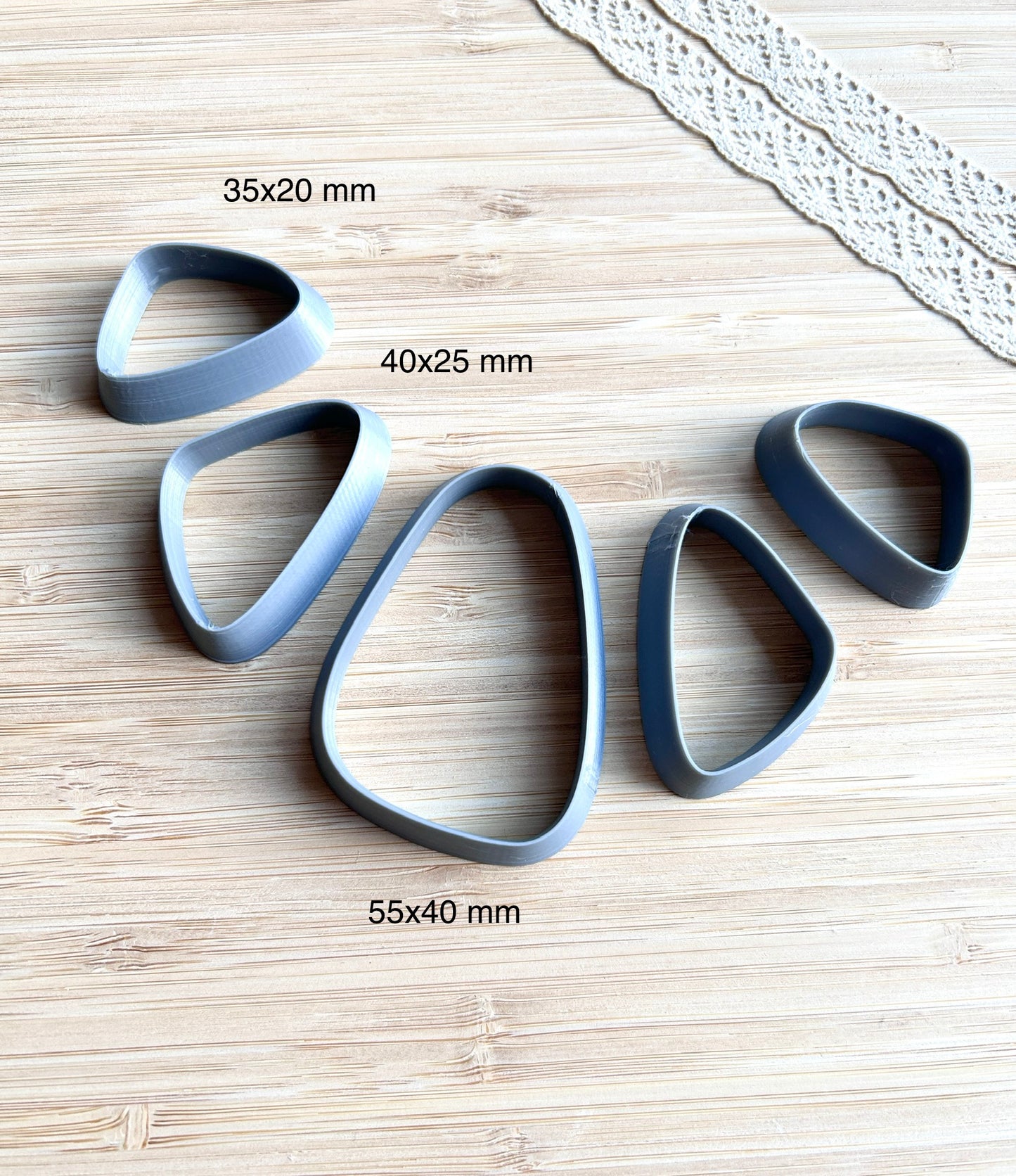 Necklace clay cutter, Polymer clay cutter set