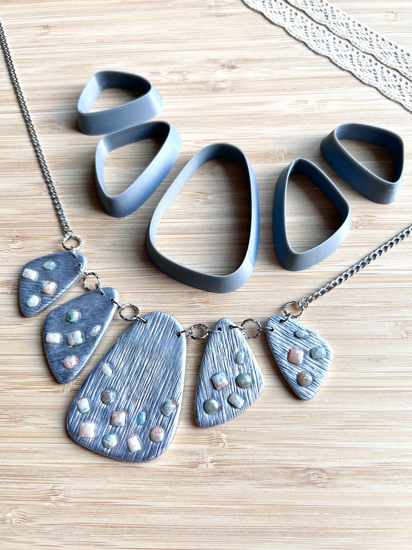 Necklace clay cutter, Polymer clay cutter set