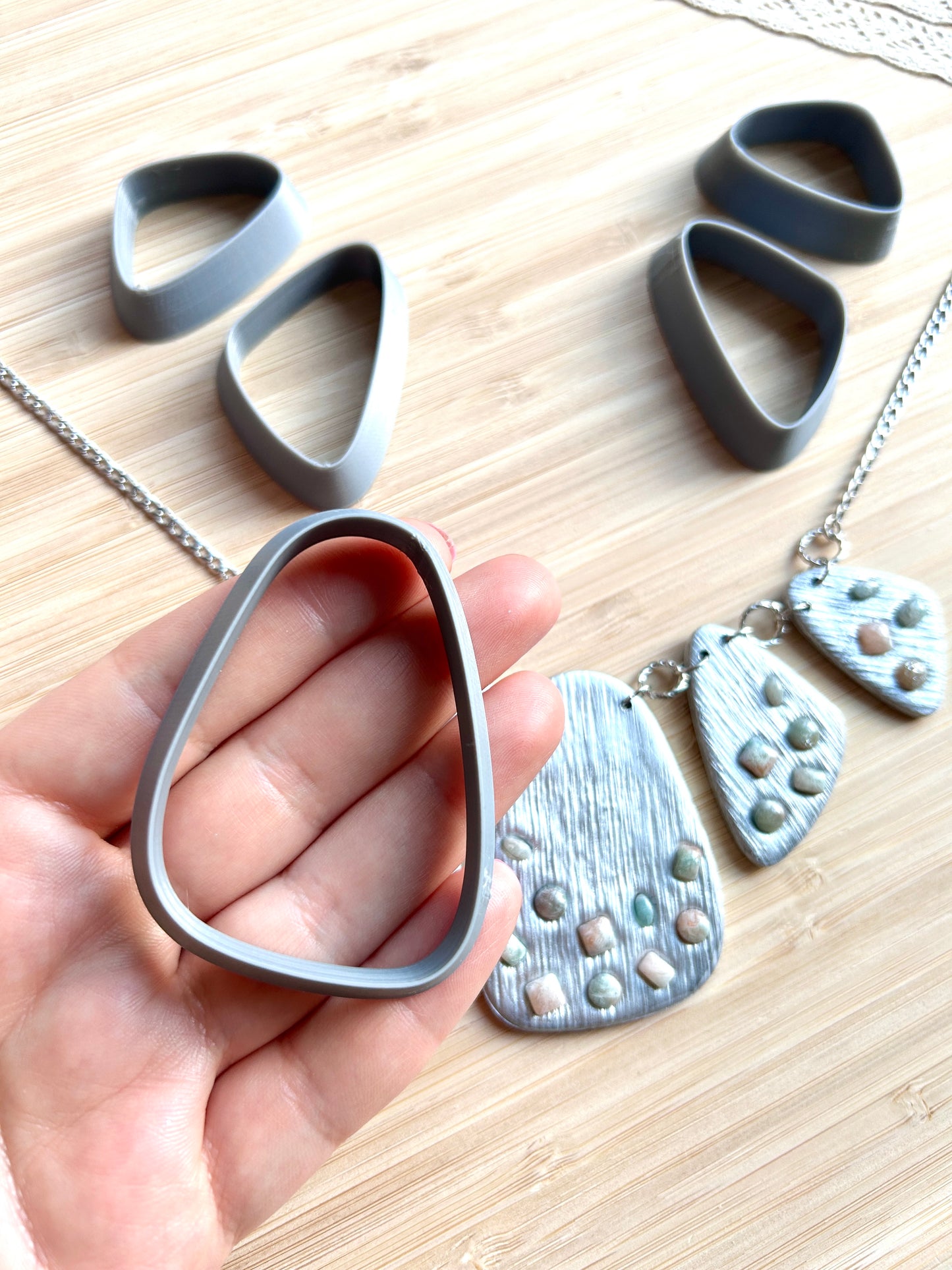 Necklace clay cutter, Polymer clay cutter set