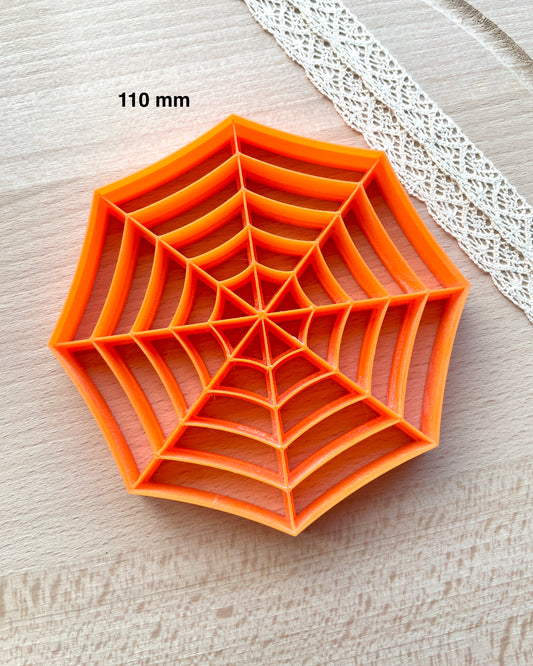 Spiderweb trinket dish clay cutter, Halloween clay cutter