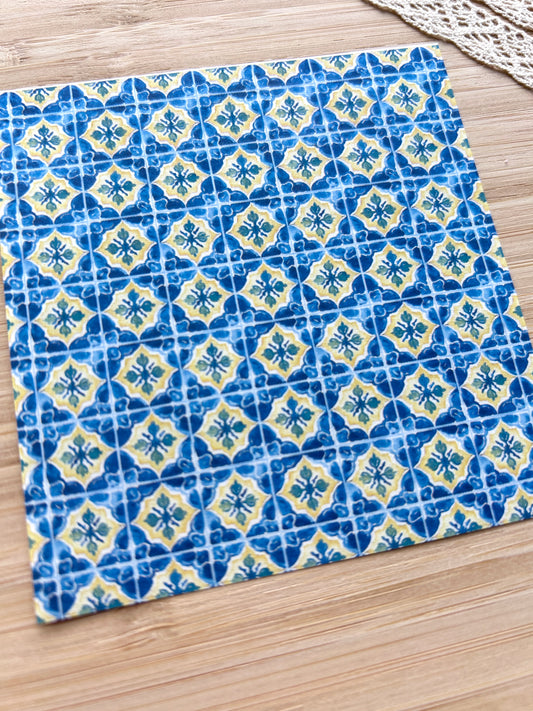 Water soluble transfer paper for polymer clay, Mediterranean pattern transfer paper