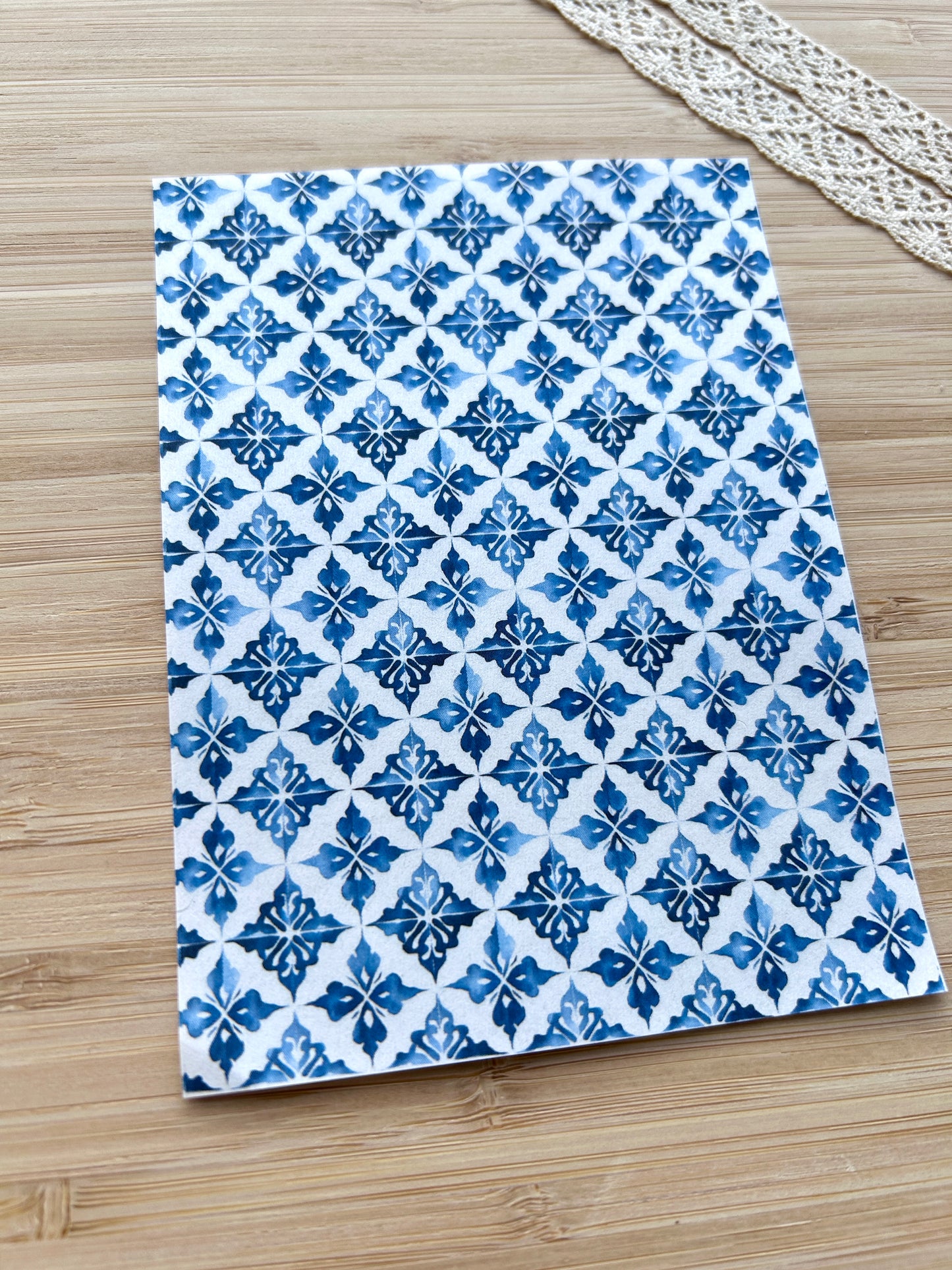 Water soluble transfer paper for polymer clay, Mediterranean pattern transfer paper