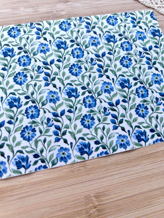 Water soluble transfer paper for polymer clay, Flower pattern transfer paper