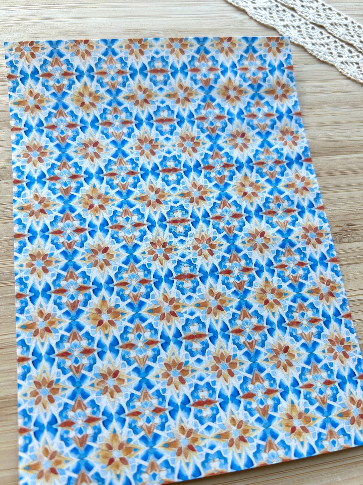 Water soluble transfer paper for polymer clay, Mediterranean pattern transfer paper (Copy)