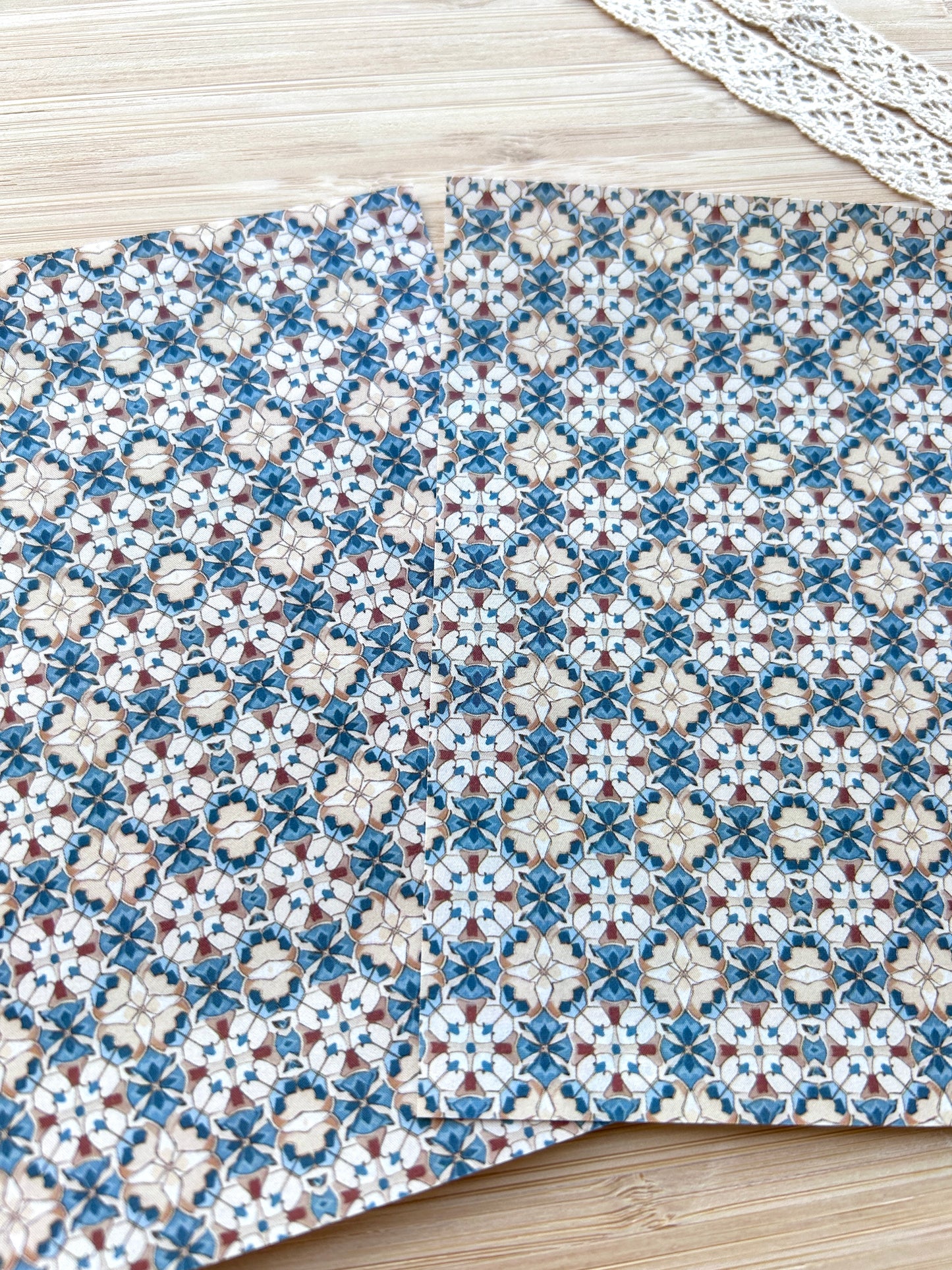 Water soluble transfer paper for polymer clay, Mediterranean pattern transfer paper