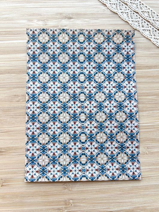 Water soluble transfer paper for polymer clay, Mediterranean pattern transfer paper