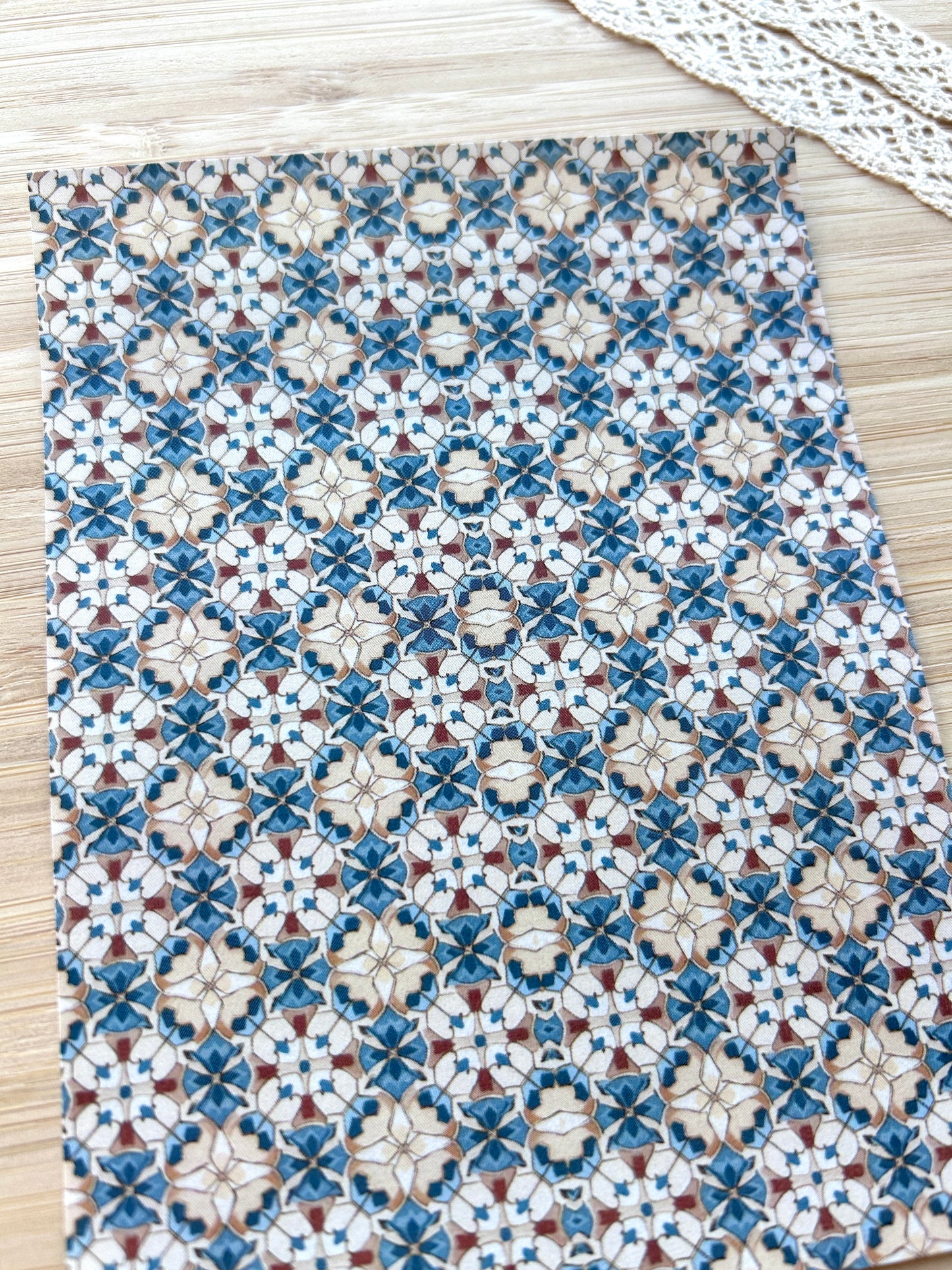 Water soluble transfer paper for polymer clay, Mediterranean pattern transfer paper