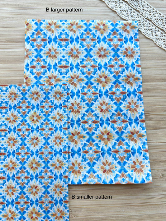 Water soluble transfer paper for polymer clay, Mediterranean pattern transfer paper (Copy)