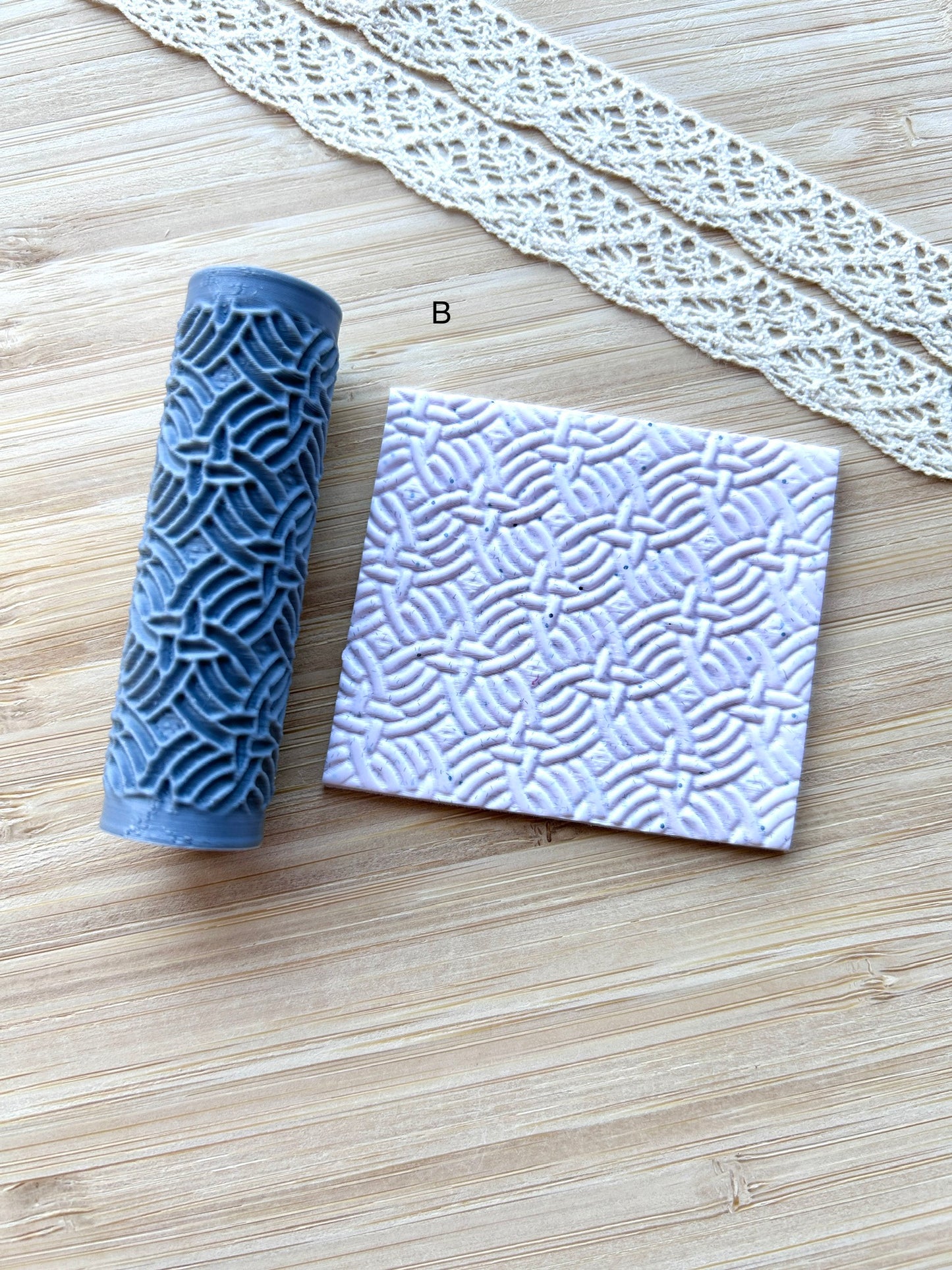 Celtic mini texture roller, Mini pattern roller for polymer clay