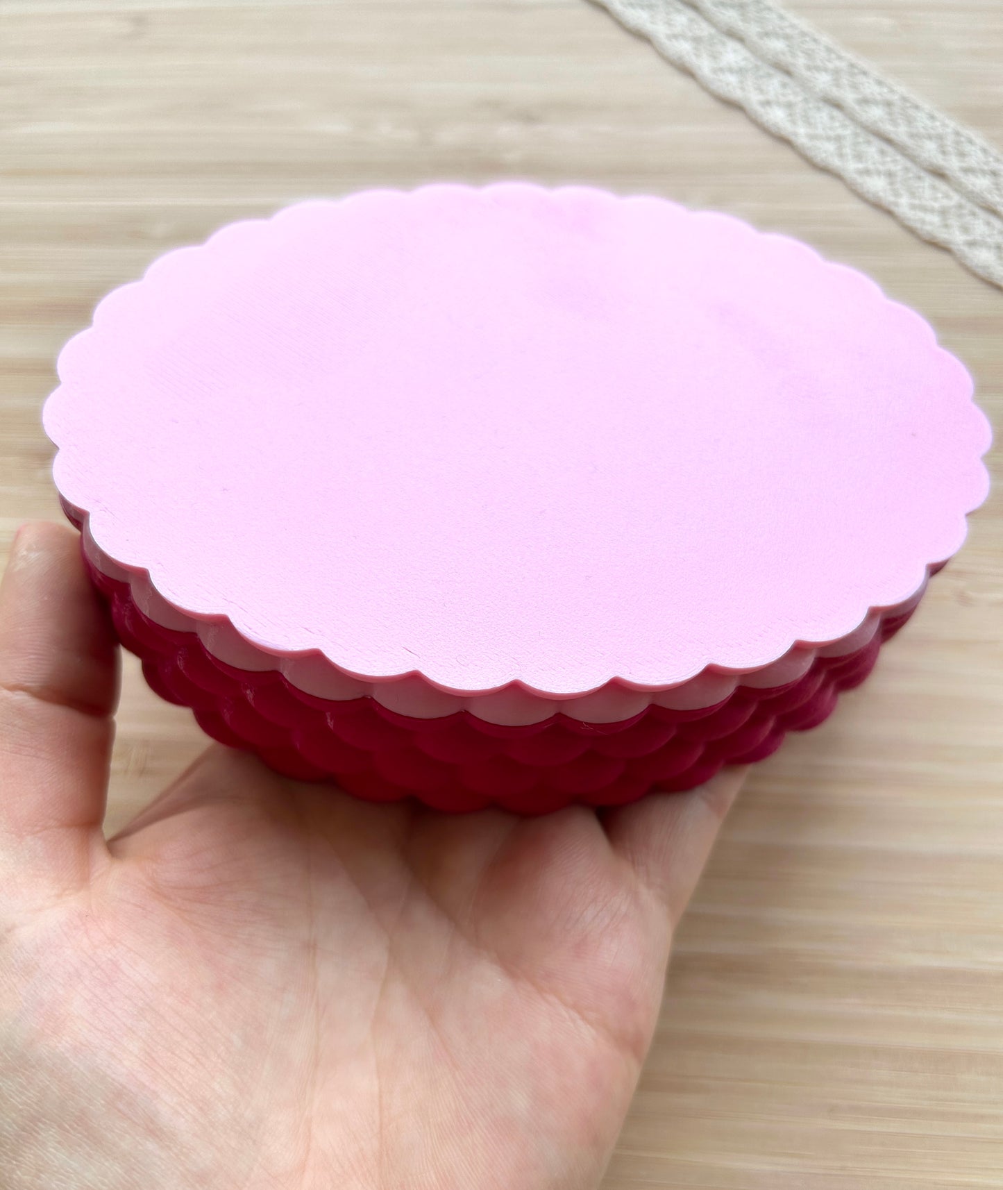 Starch tapper box with lid for polymer clay artists, Storage tool for polymer clay artists