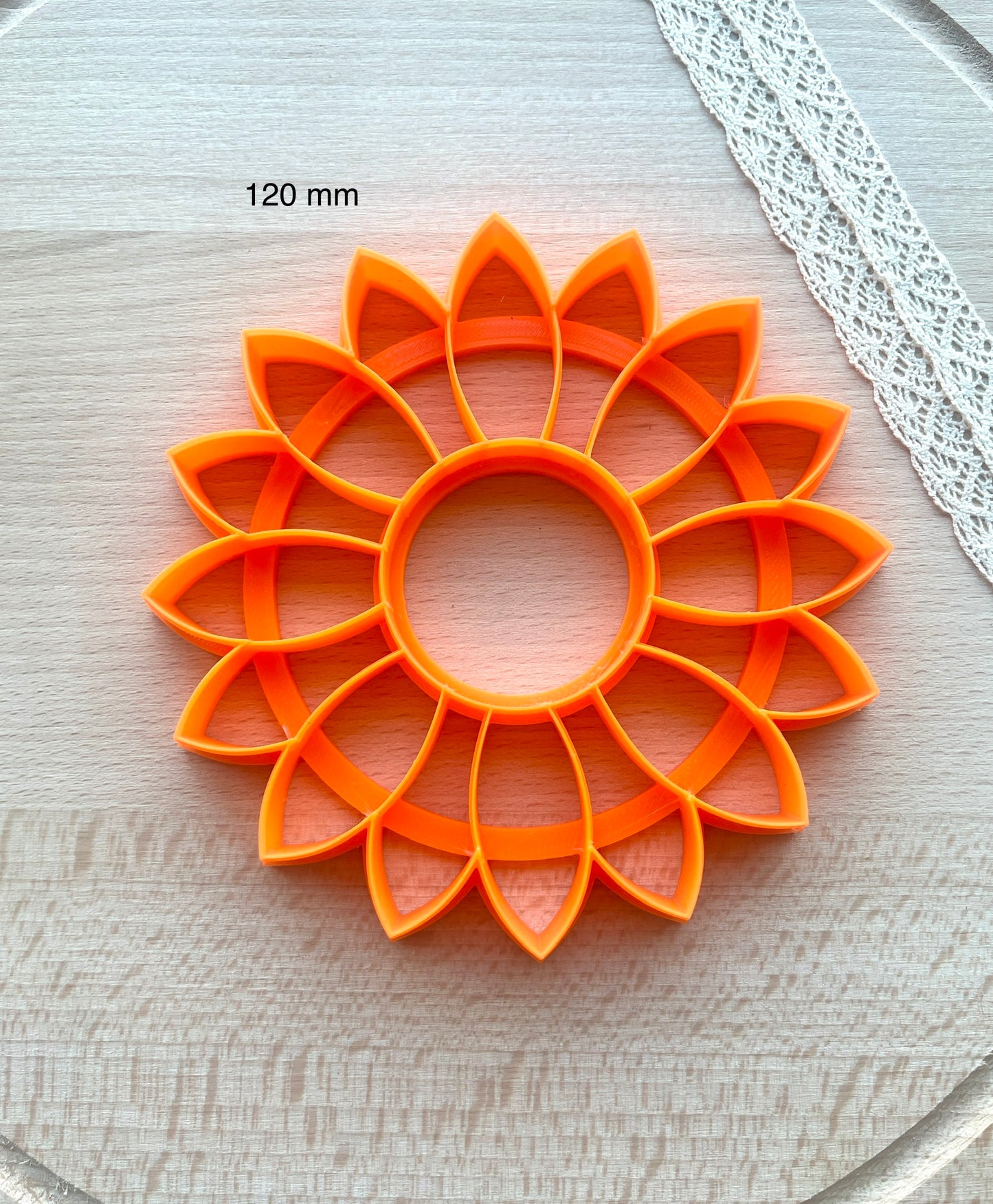 Sunflower trinket dish clay cutter, Polymer clay cutter