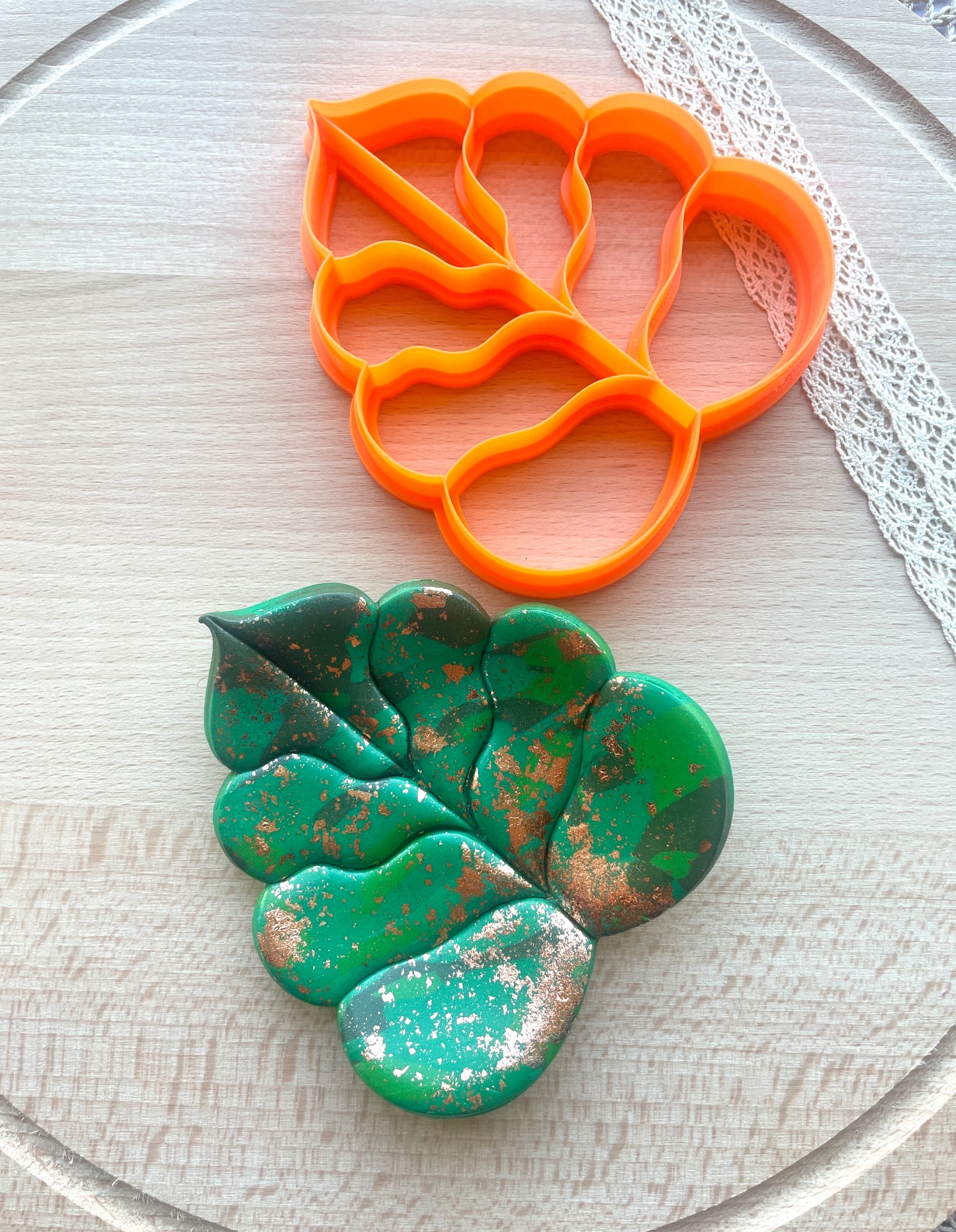Leaf trinket dish clay cutter, Polymer clay cutter