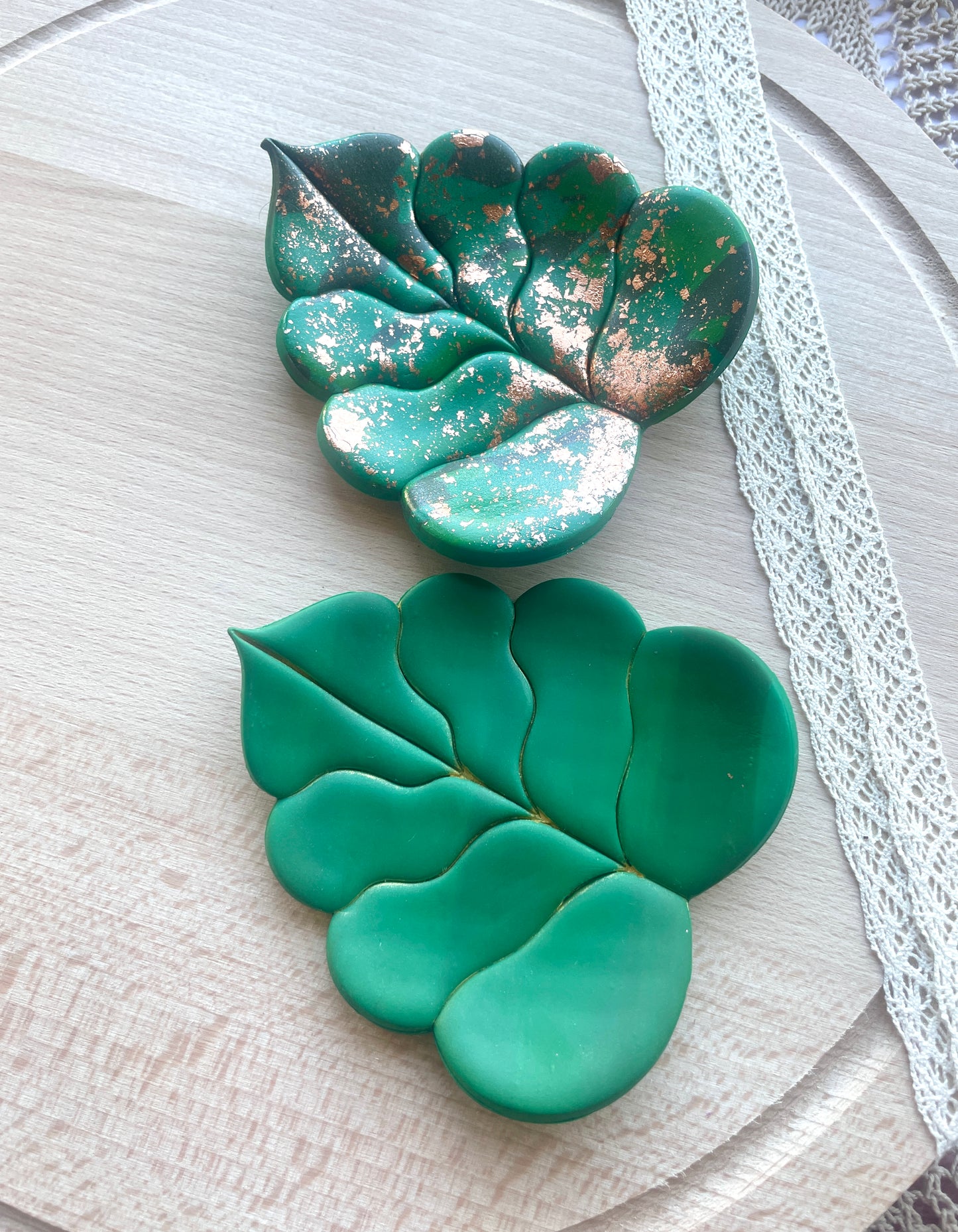 Leaf trinket dish clay cutter, Polymer clay cutter
