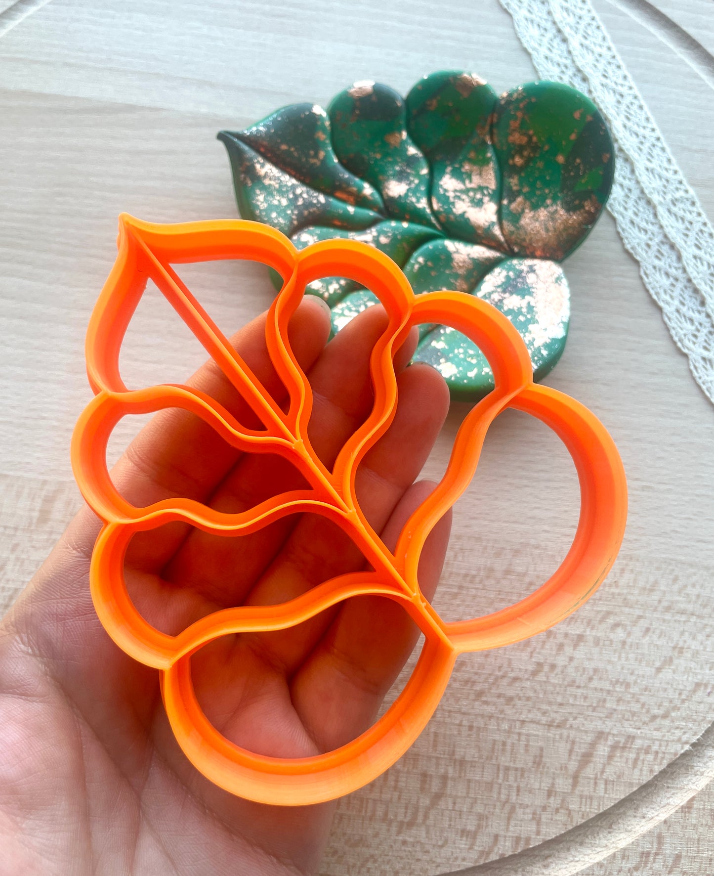 Leaf trinket dish clay cutter, Polymer clay cutter