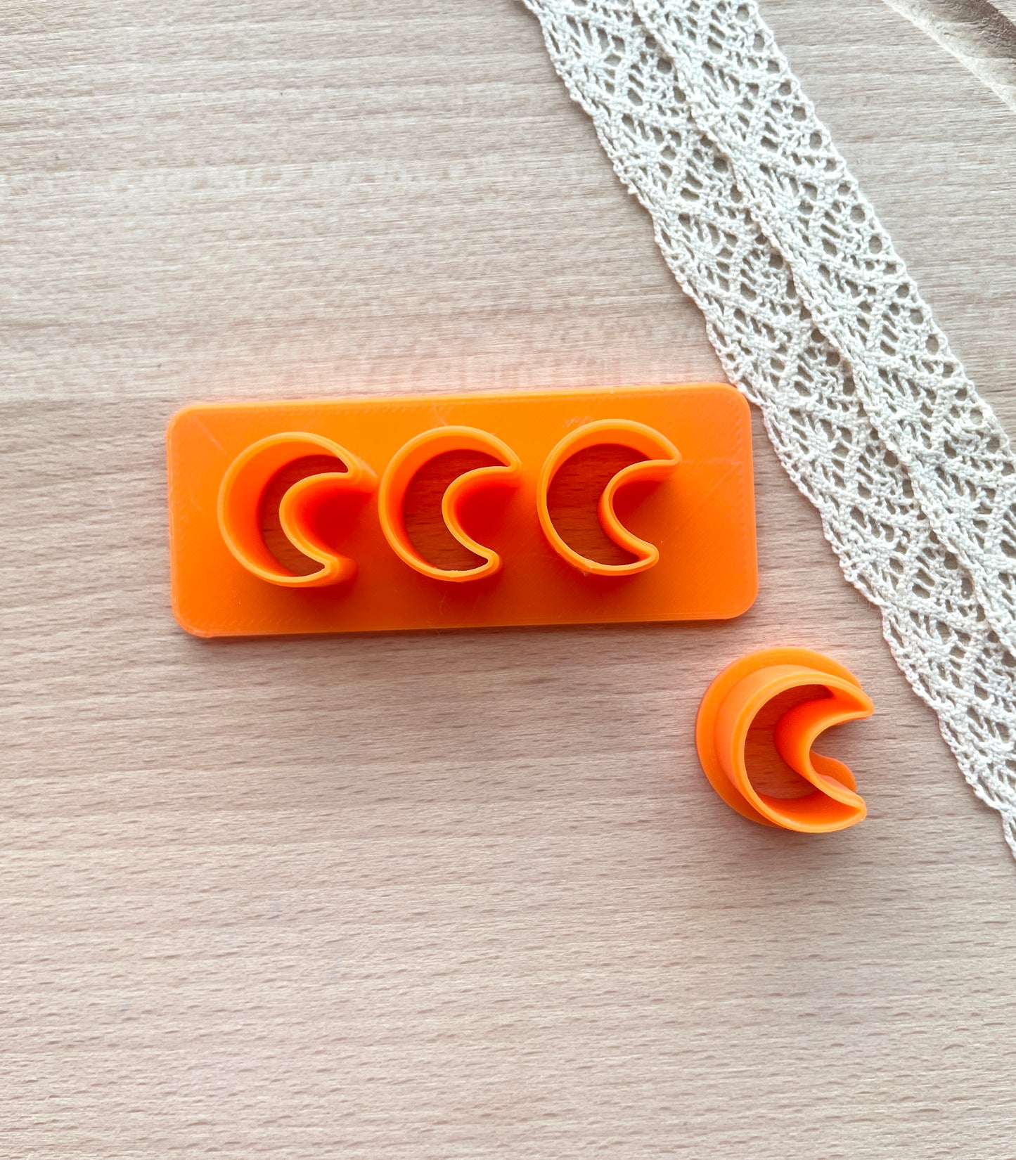 Moon earring clay cutter, Polymer clay multi-cutter, Halloween clay cutter