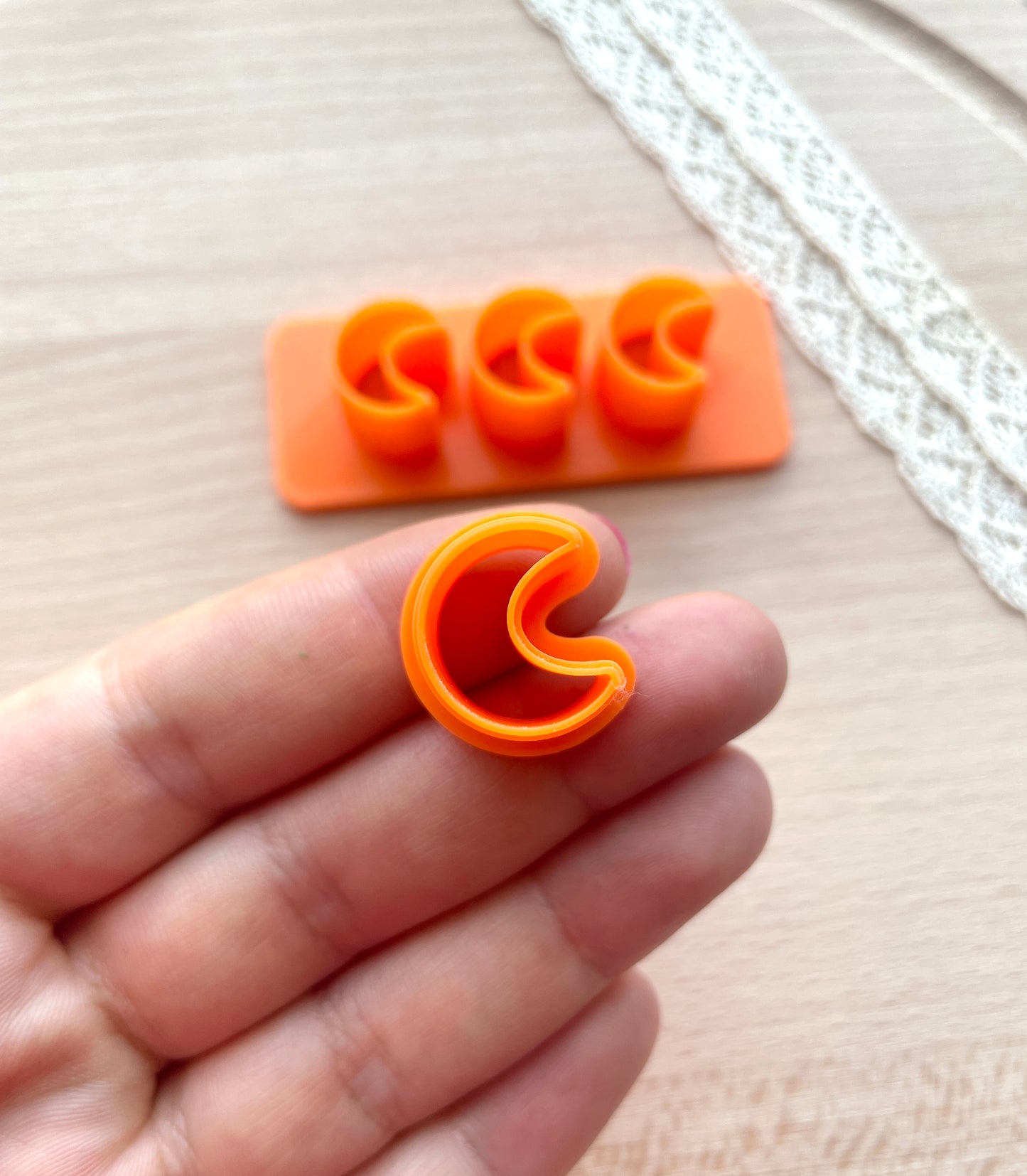 Moon earring clay cutter, Polymer clay multi-cutter, Halloween clay cutter
