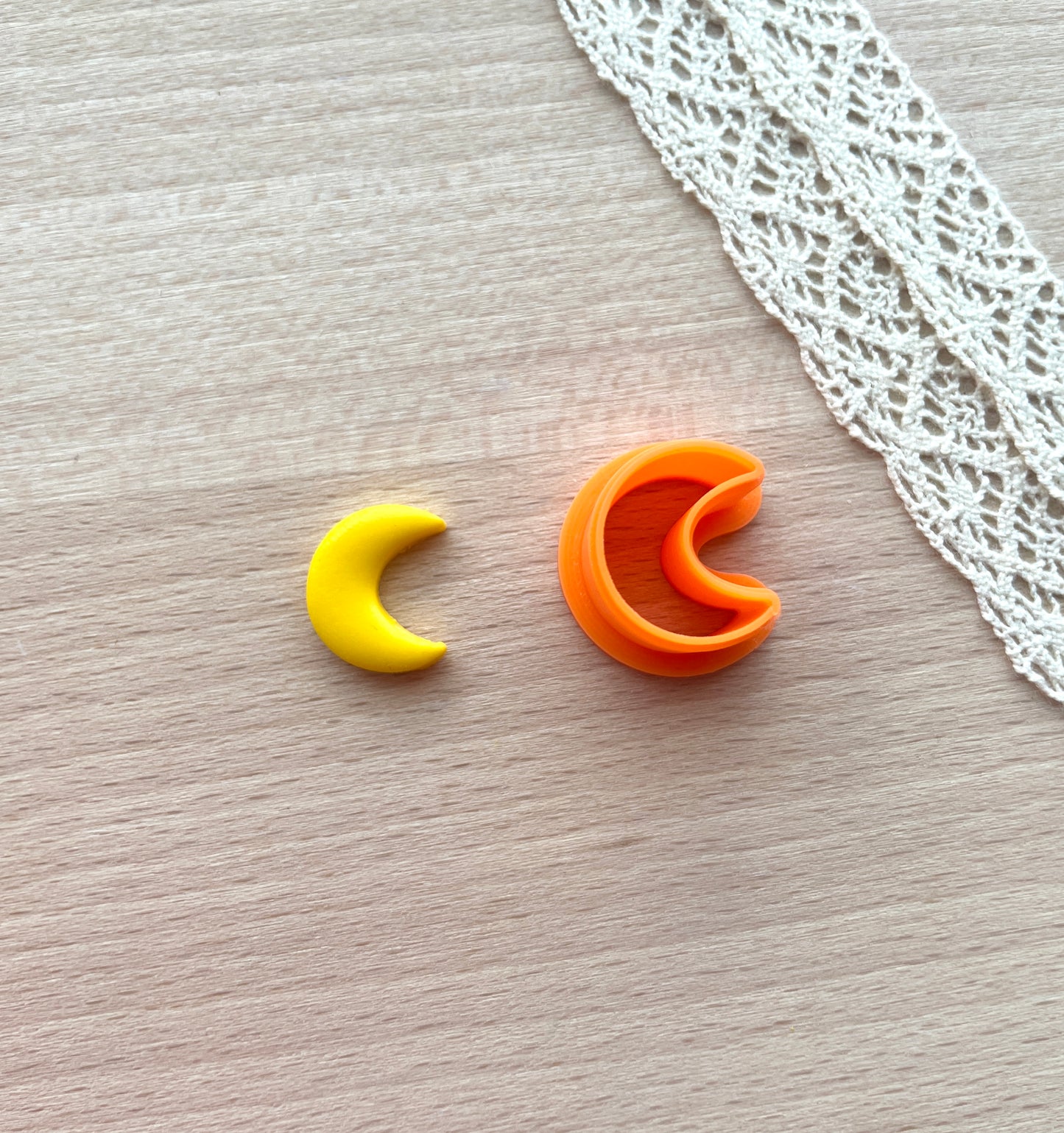 Moon earring clay cutter, Polymer clay multi-cutter, Halloween clay cutter
