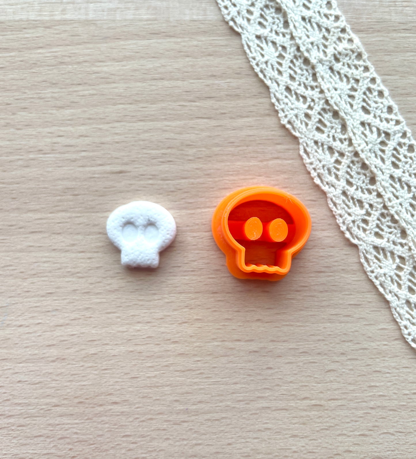 Skull earring cutter, Polymer clay multi-cutter, Halloween stud earring cutter