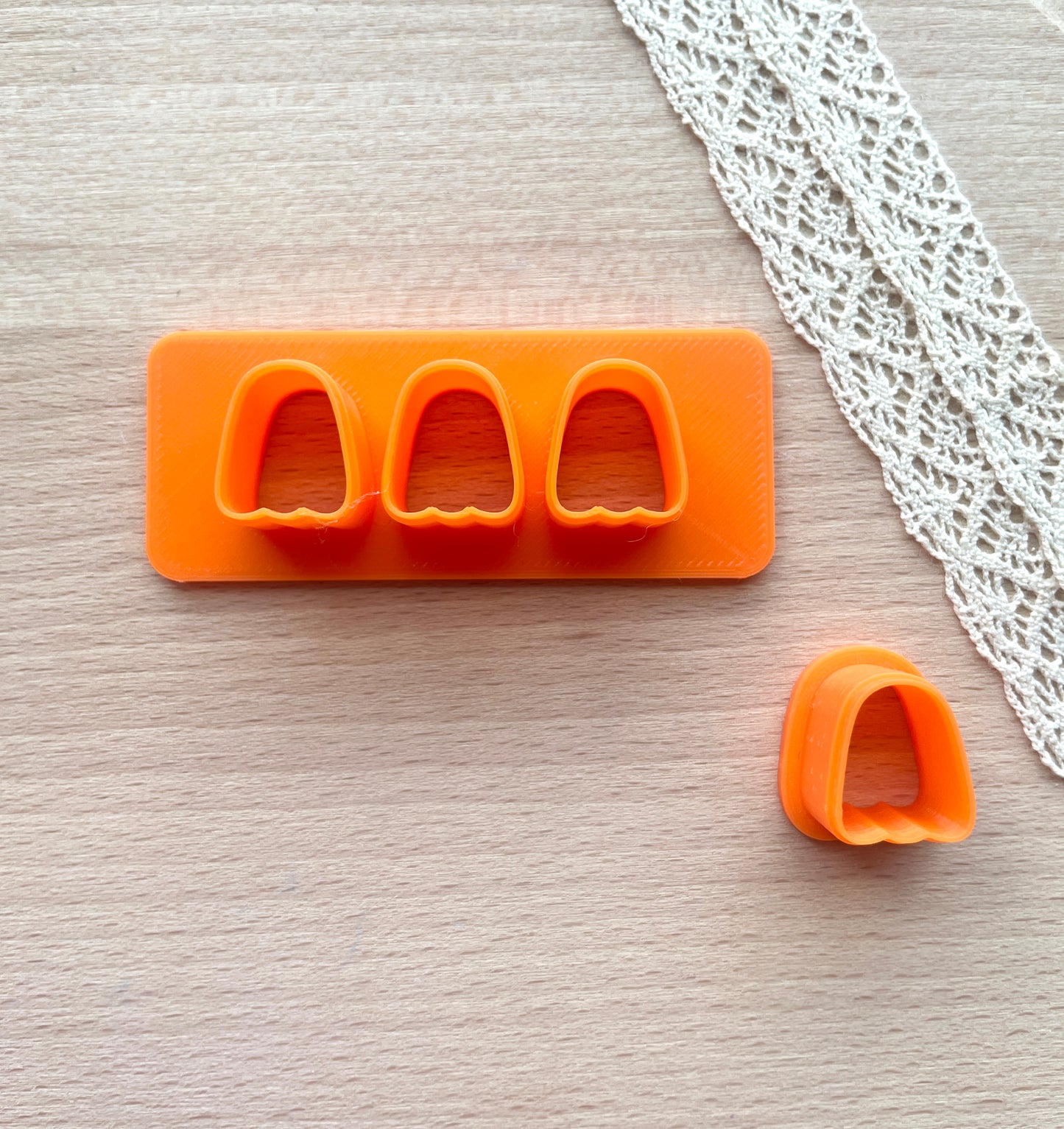 Ghost earring clay cutter, Polymer clay multi-cutter, Halloween earring cutter