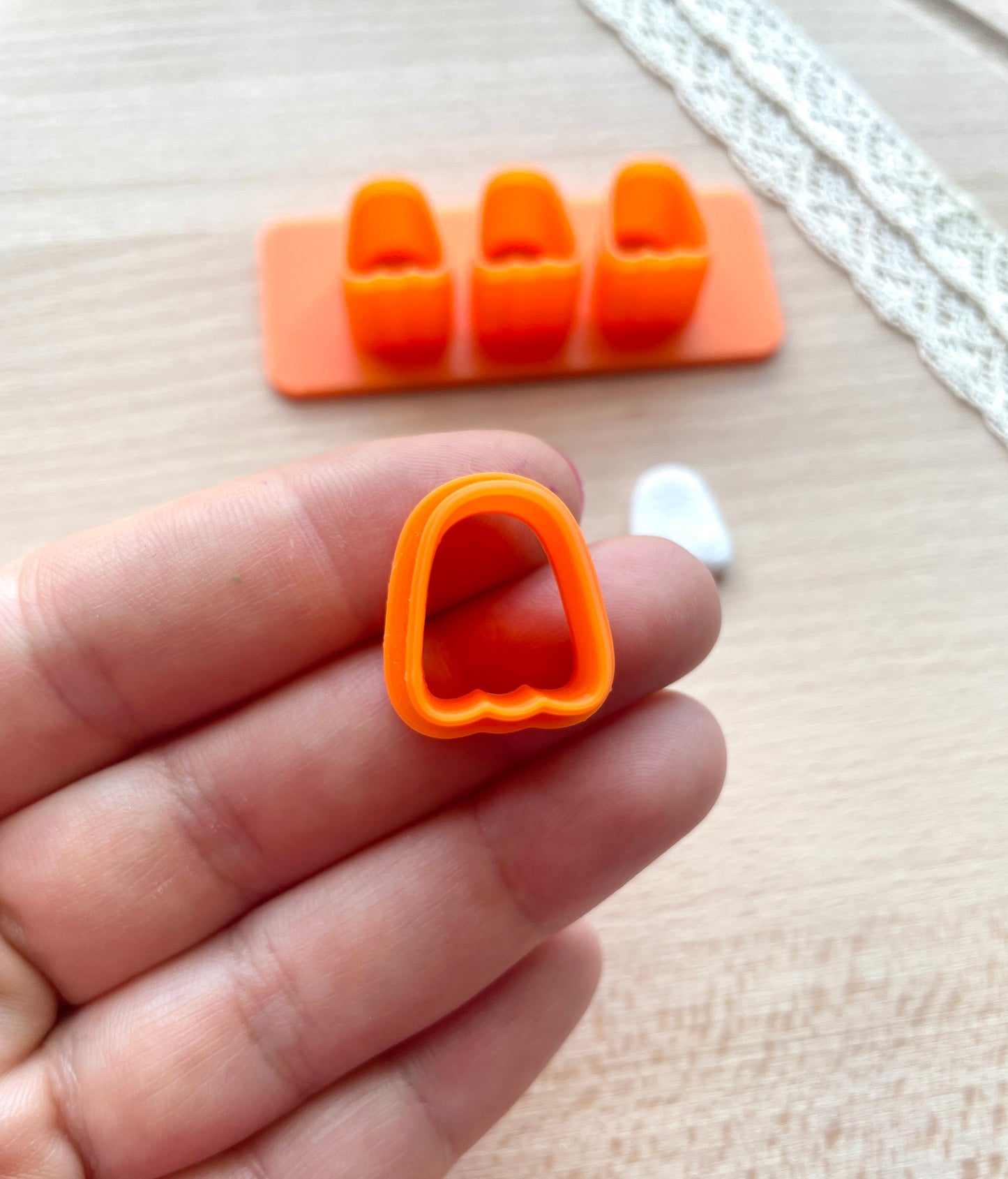 Ghost earring clay cutter, Polymer clay multi-cutter, Halloween earring cutter