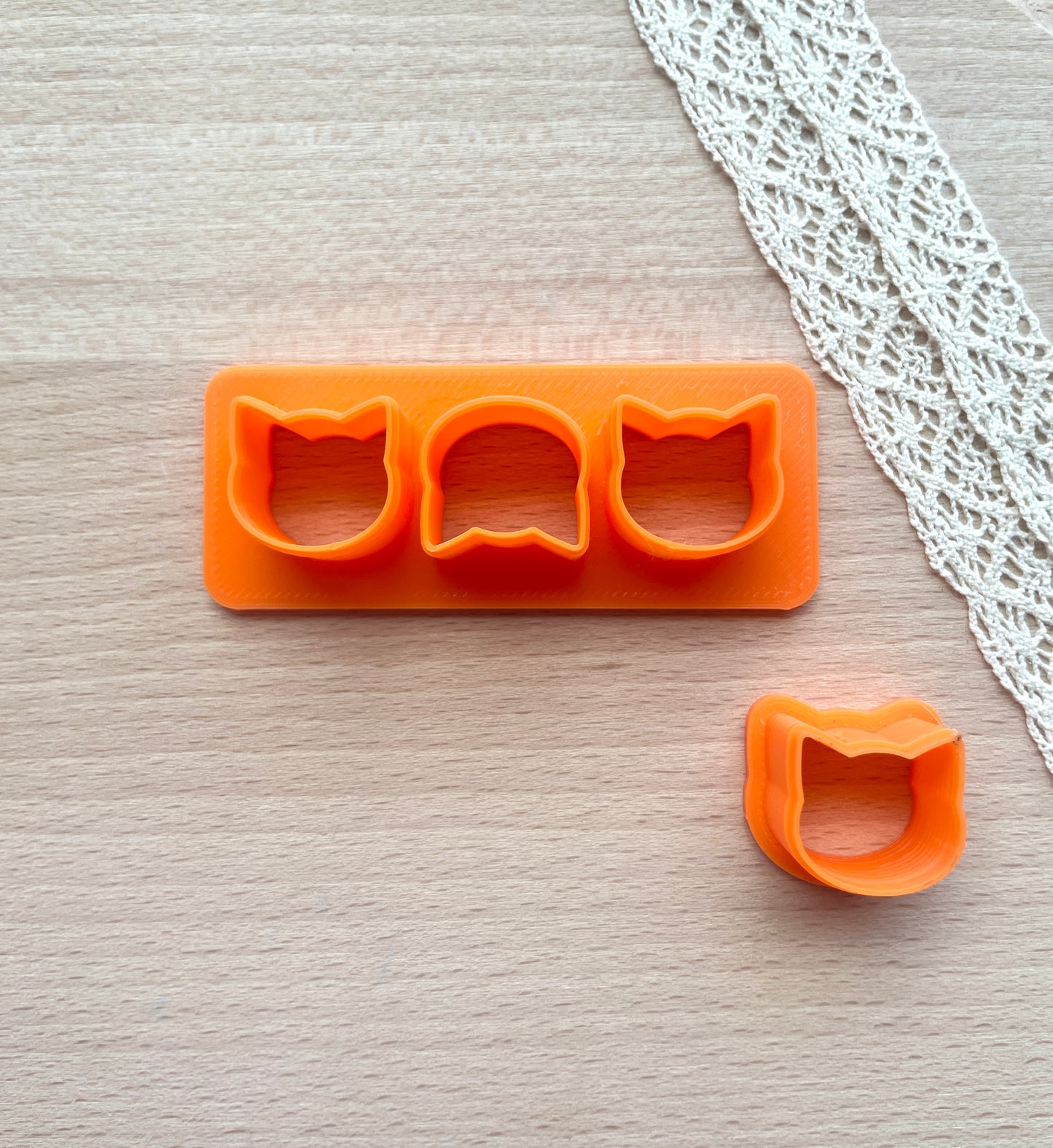 Cat earring clay cutter, Polymer clay multi-cutter, Halloween earring clay cutter
