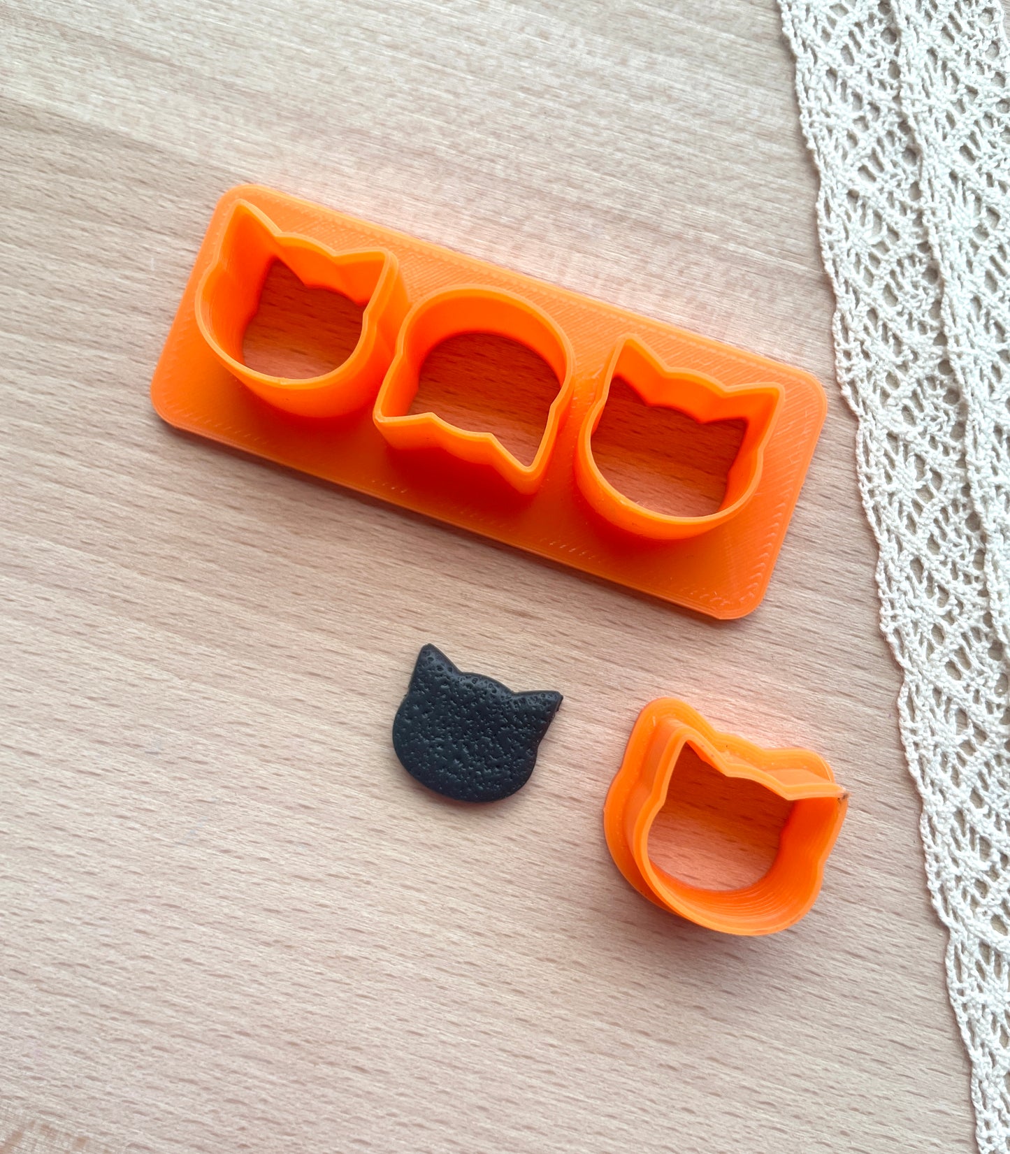 Cat earring clay cutter, Polymer clay multi-cutter, Halloween earring clay cutter