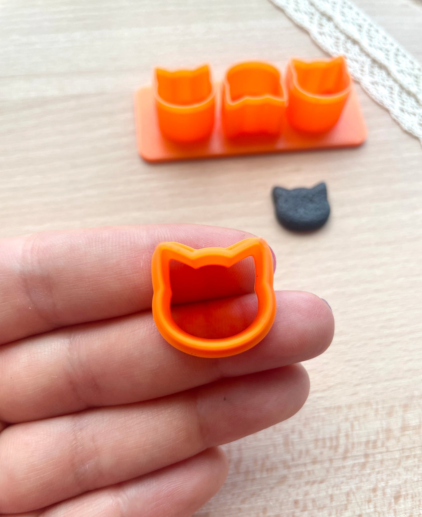 Cat earring clay cutter, Polymer clay multi-cutter, Halloween earring clay cutter