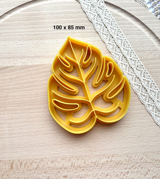 Monstera leaf trinket dish clay cutter, Polymer clay cutter