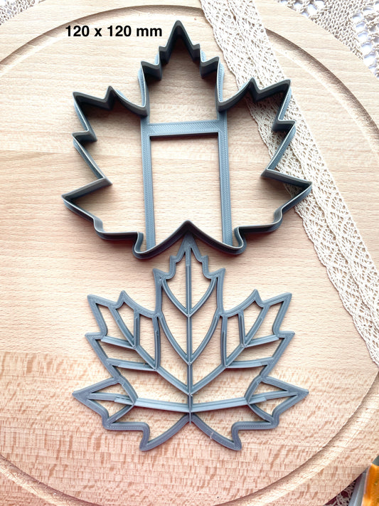 Maple leaf trinket dish cutter, Polymer clay cutter