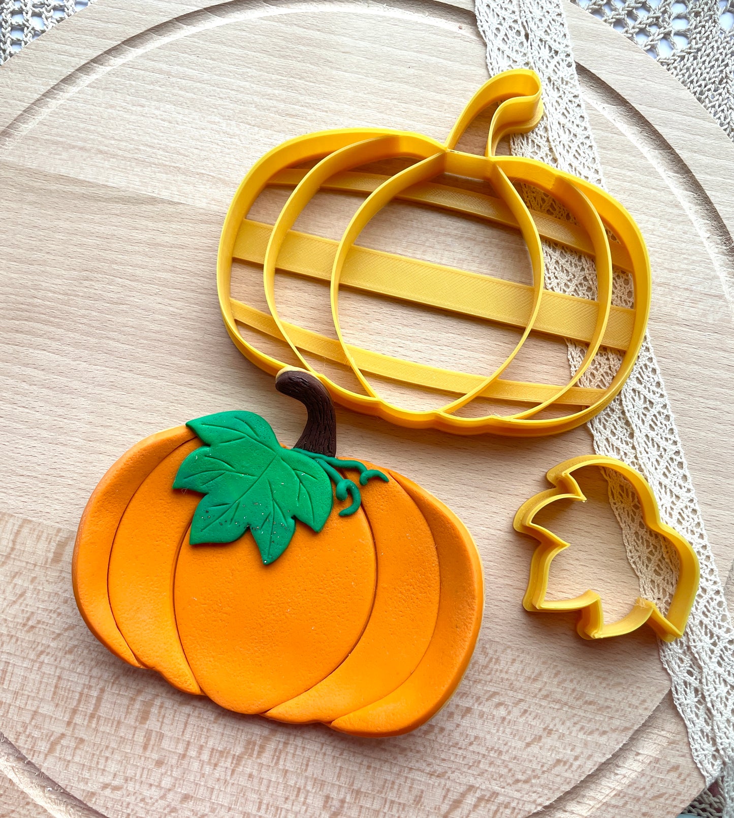 Pumpkin trinket dish clay cutter, Polymer clay cutter