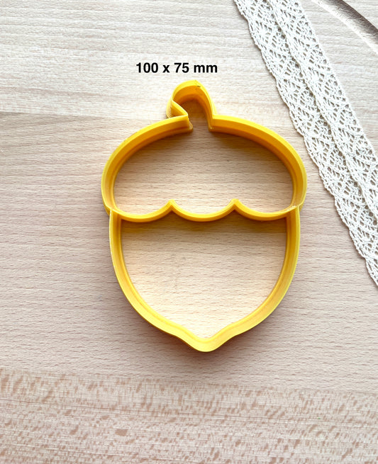 Acorn trinket dish clay cutter, Polymer clay cutter