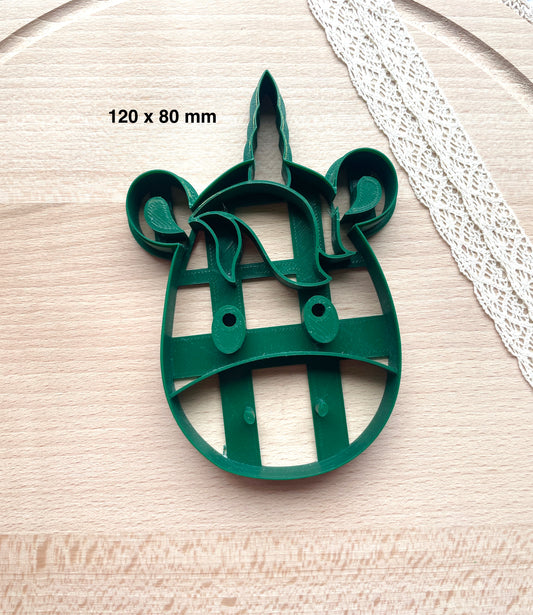 Unicorn trinket dish clay cutter, Polymer clay cutter