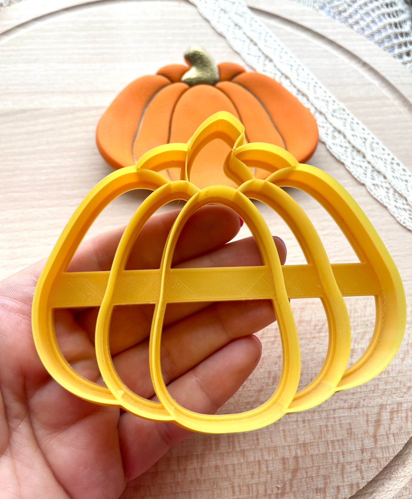 Pumpkin trinket dish clay cutter, Polymer clay cutter