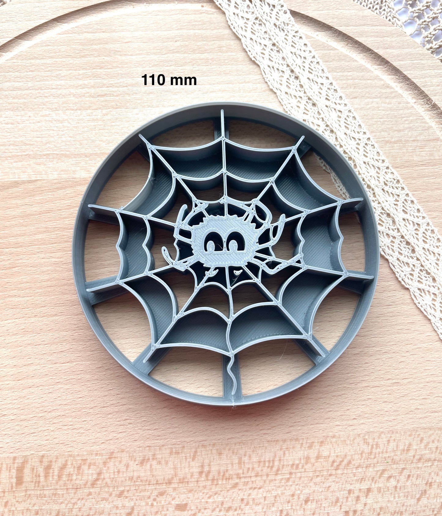 Spider trinket dish clay cutter, Polymer clay cutter, Halloween clay cutter