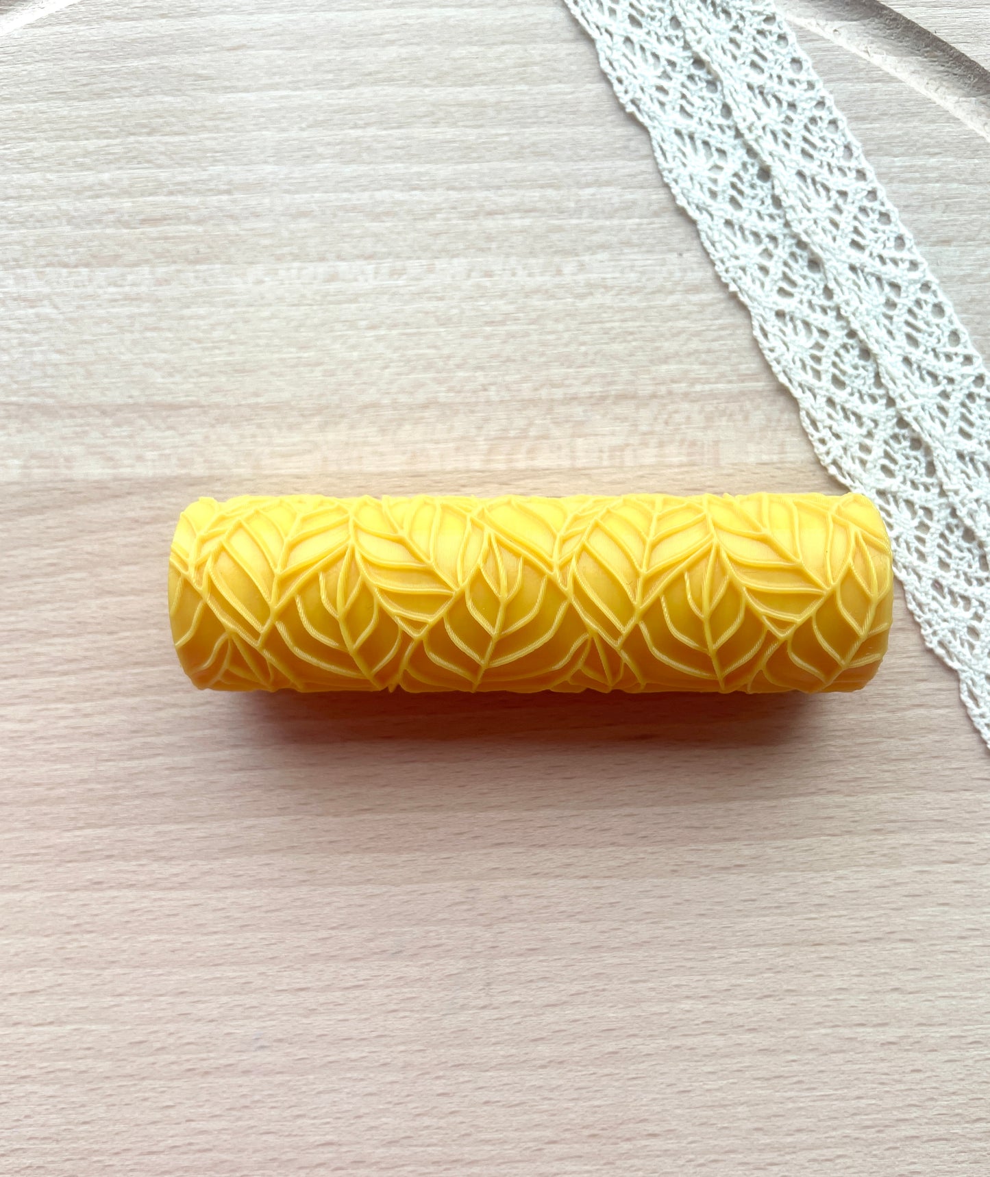 Leaf veins texture roller, Pattern roller for polymer clay