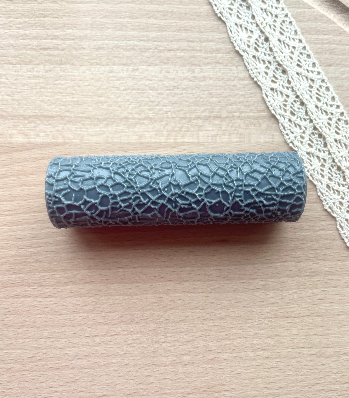 Cracks texture roller, Pattern roller for polymer clay