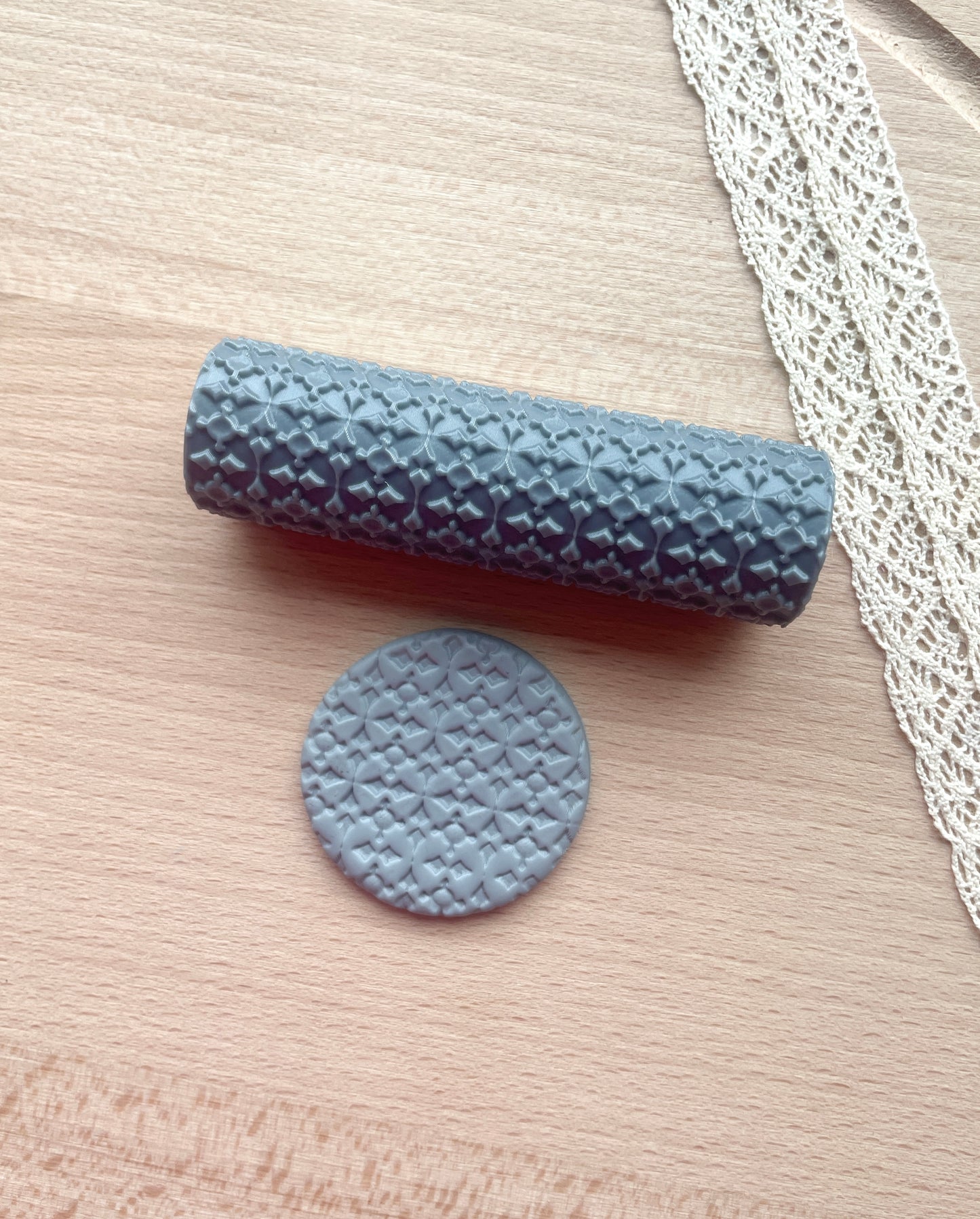 Majolica tiles texture roller, Pattern roller for polymer clay