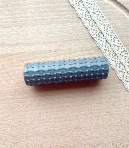 Basket weave texture roller, Pattern roller for polymer clay