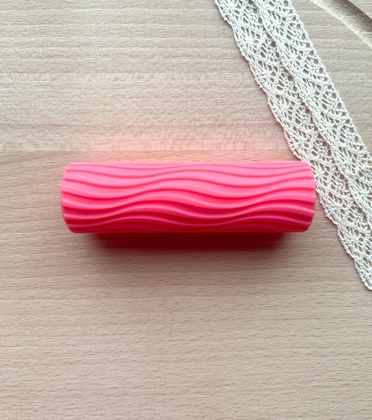 Waves texture roller, Pattern roller for polymer clay