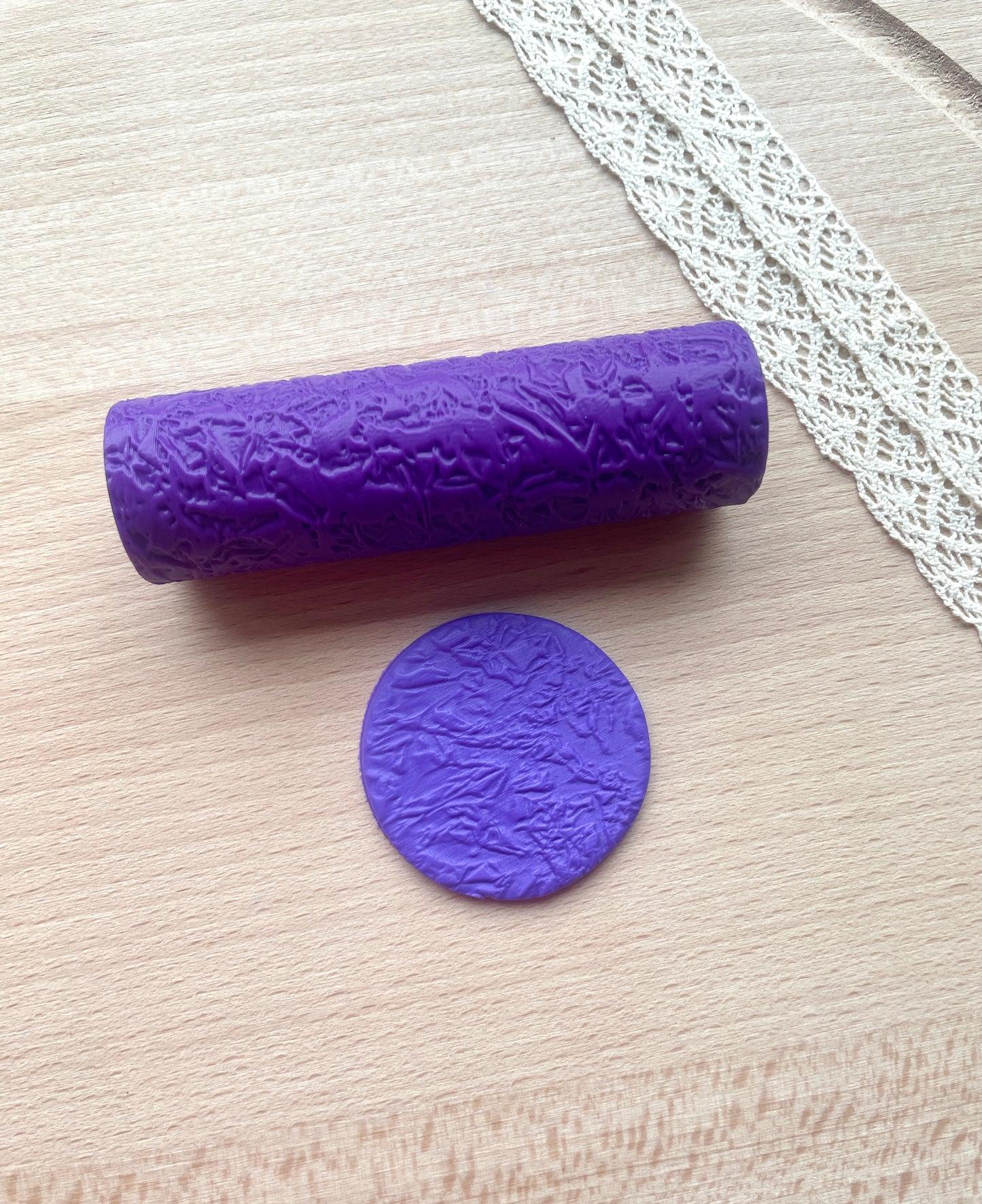 Creased aluminium texture roller, Pattern roller for polymer clay
