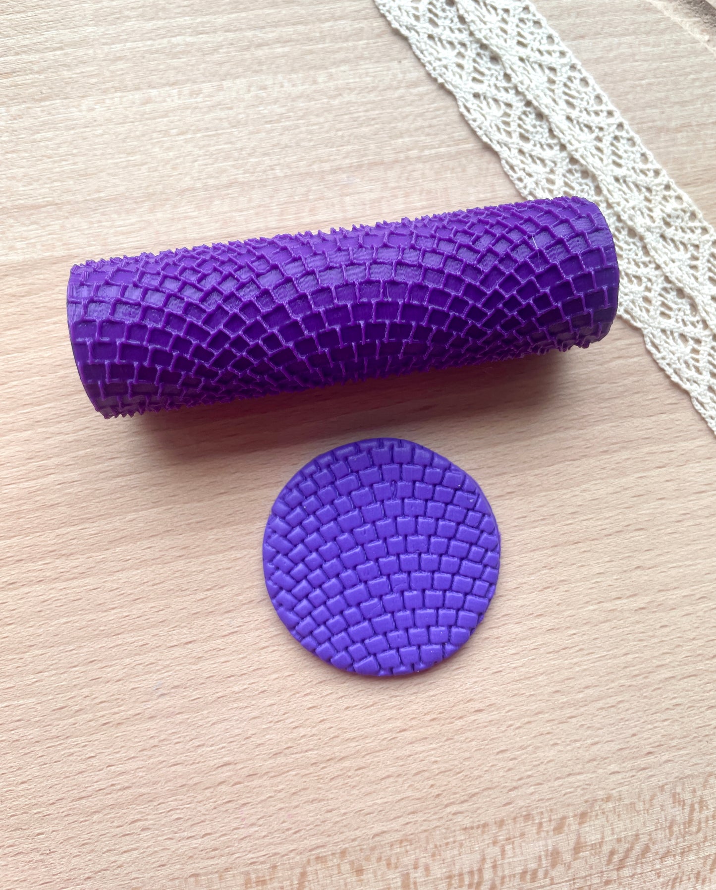 Cobblestone texture roller, Pattern roller for polymer clay