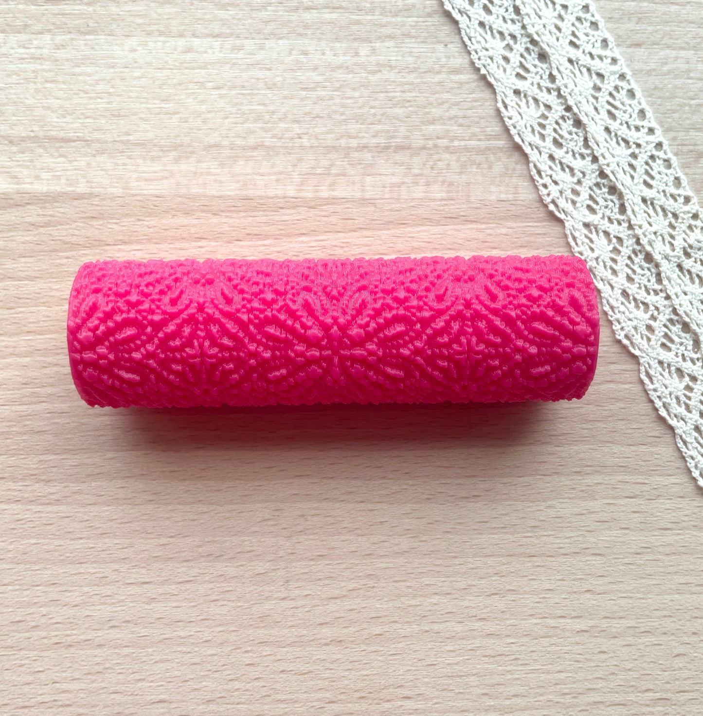 Moroccan lace texture roller, Pattern roller for polymer clay